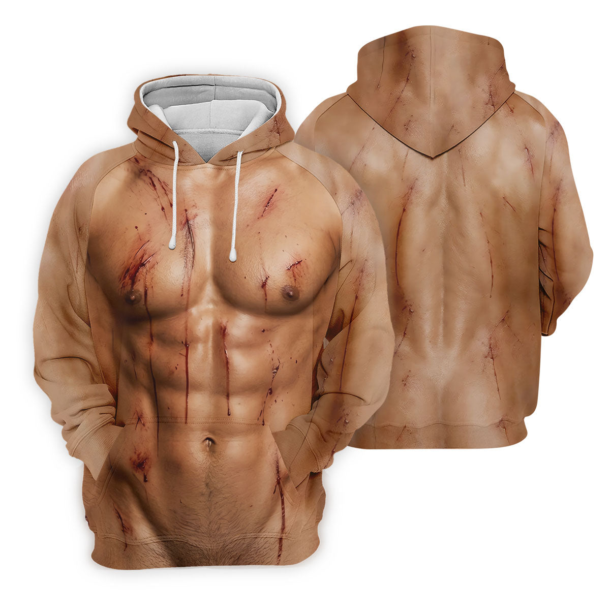 Scary Muscle Body Halloween Golf Shirt, Golf Polo Shirts For Men, Printed Golf Shirts