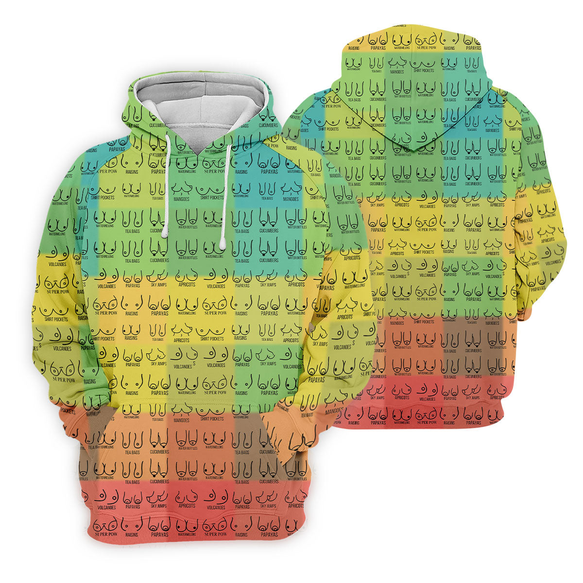 Watermelons Funny Boob Pattern Golf Polo Shirt, Men's Golf Shirt, Printed Golf Shirts