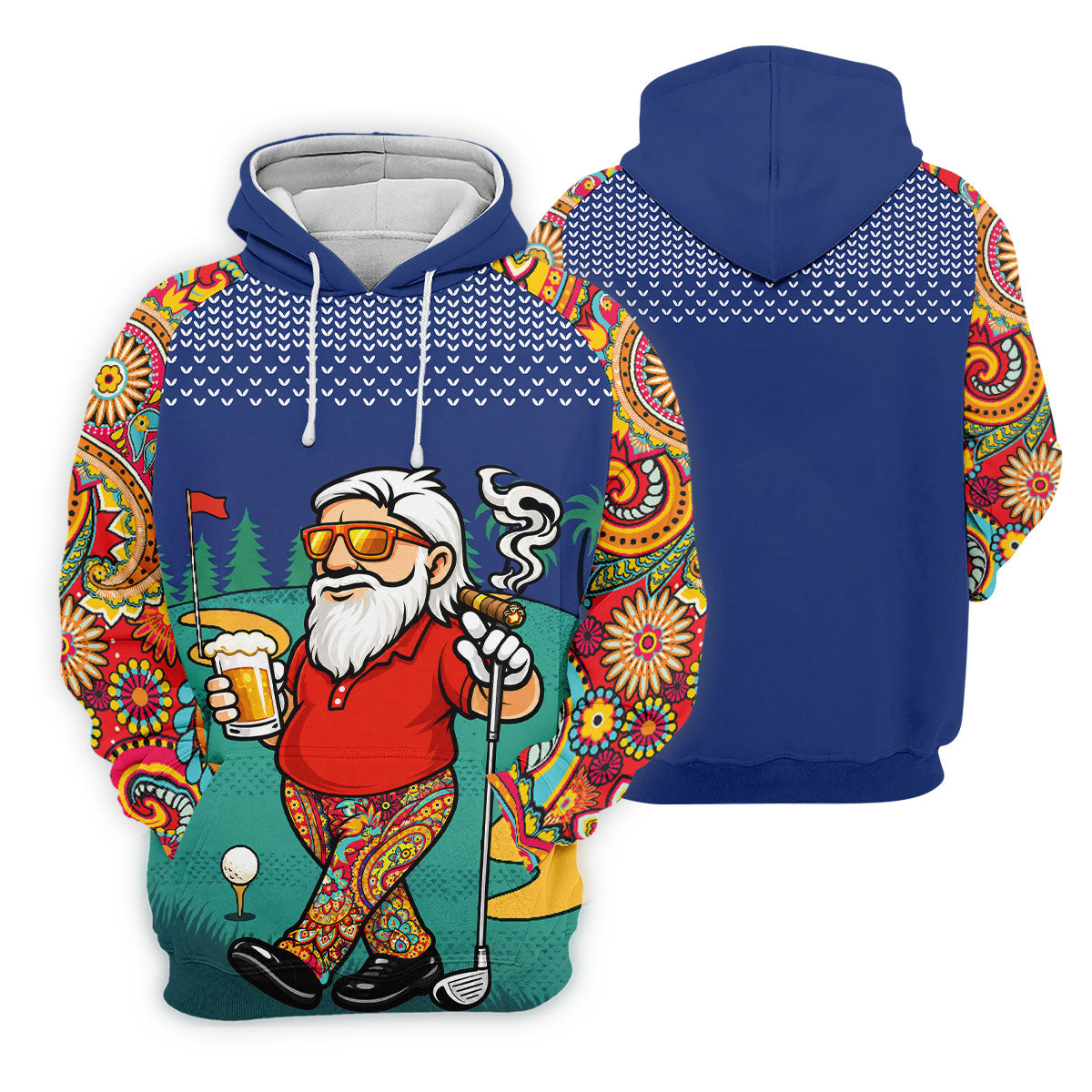 Women's Funny Golf Santa Beer And Cigar Polo Shirt, Christmas Golf Shirt, Women’s Golf Polo, Women’s Golf Apparel