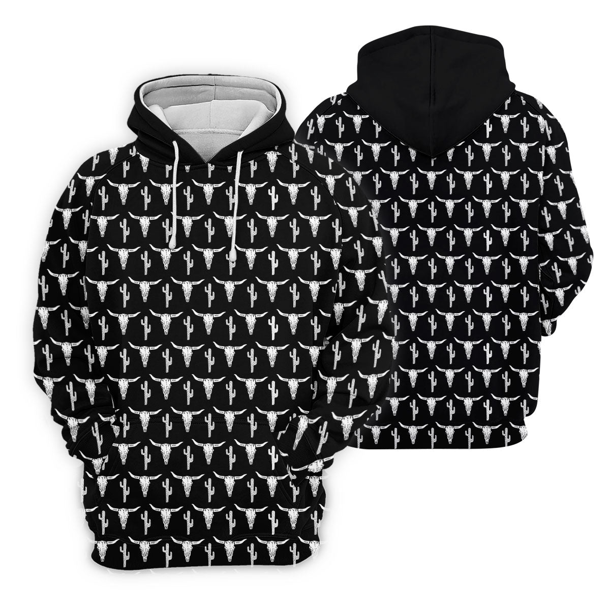 Longhorn Cow Skull Western Theme Black Golf Tops For Men, Polo Shirts For Men, Golf Shirts For Men