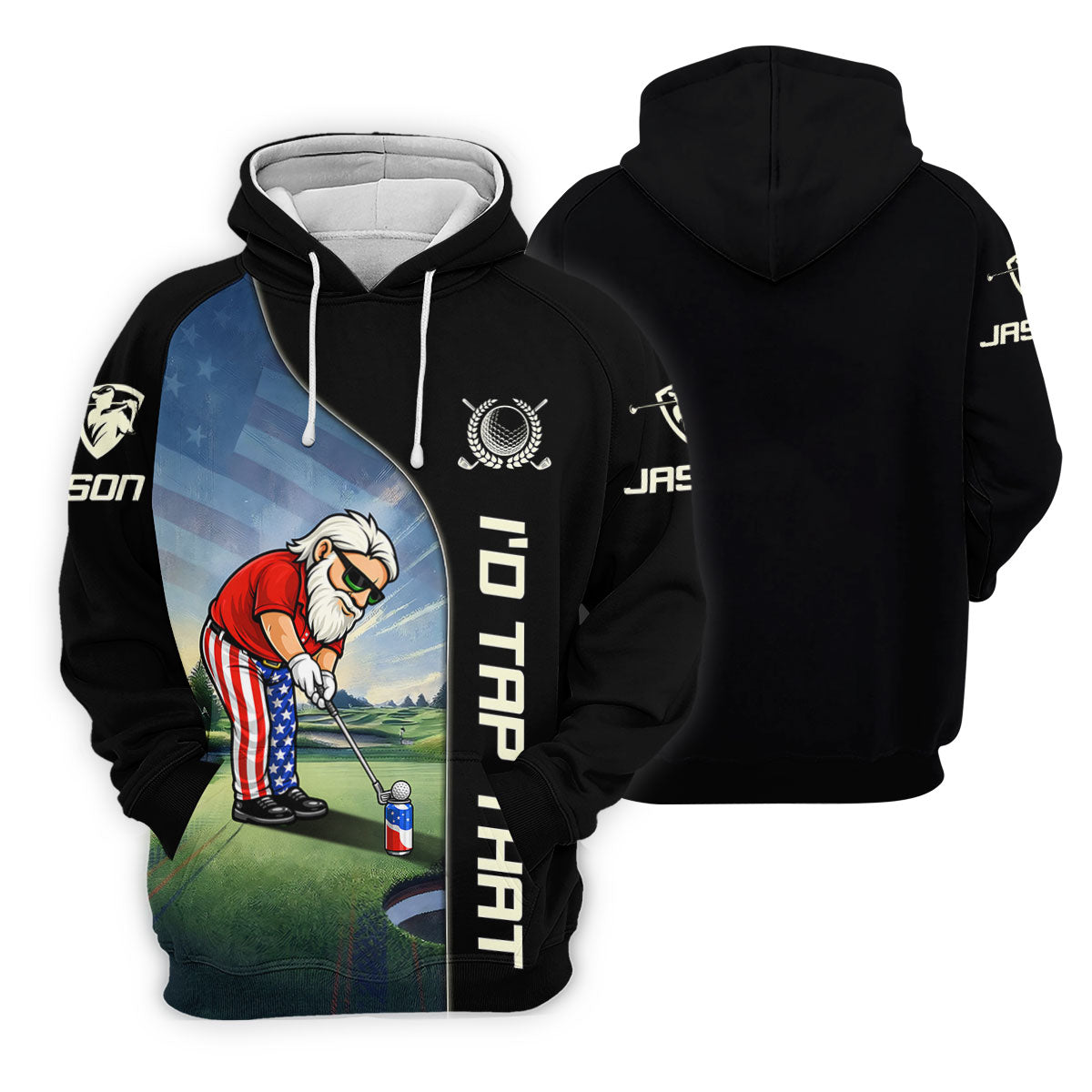 I'd Tap That Patriotic Man Golf And Beer 4th Of July Golf Shirt, 250th Anniversary Golf Shirt For Women