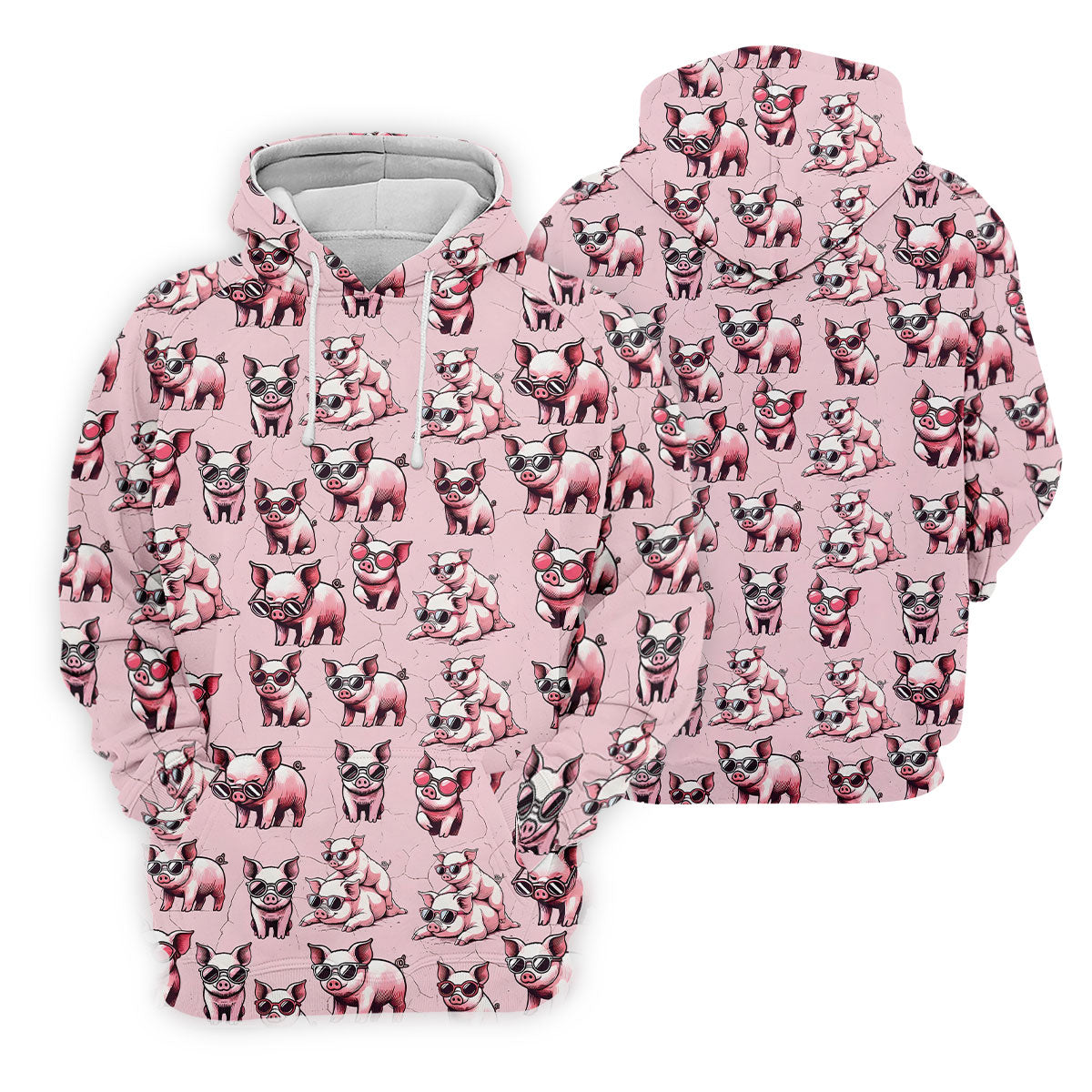 Cute Piglets Wearing Sunglasses Hawaiian Golf Polo, Golf Tops For Women, Golfing Apparel