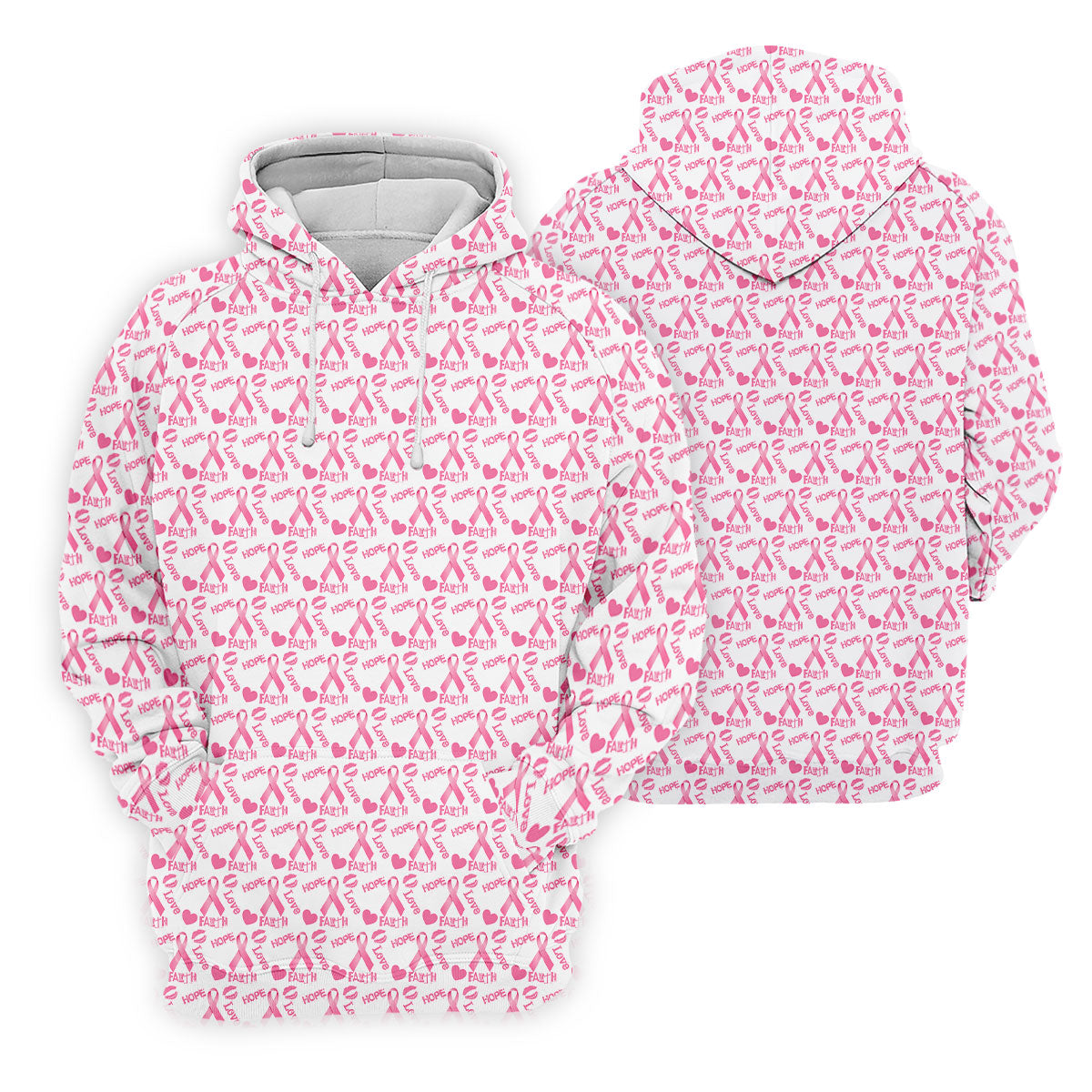 Hope Love Faith Pink Ribbon Breast Cancer Golf Shirt, Women’s Golf Polo, Ladies Golf Top