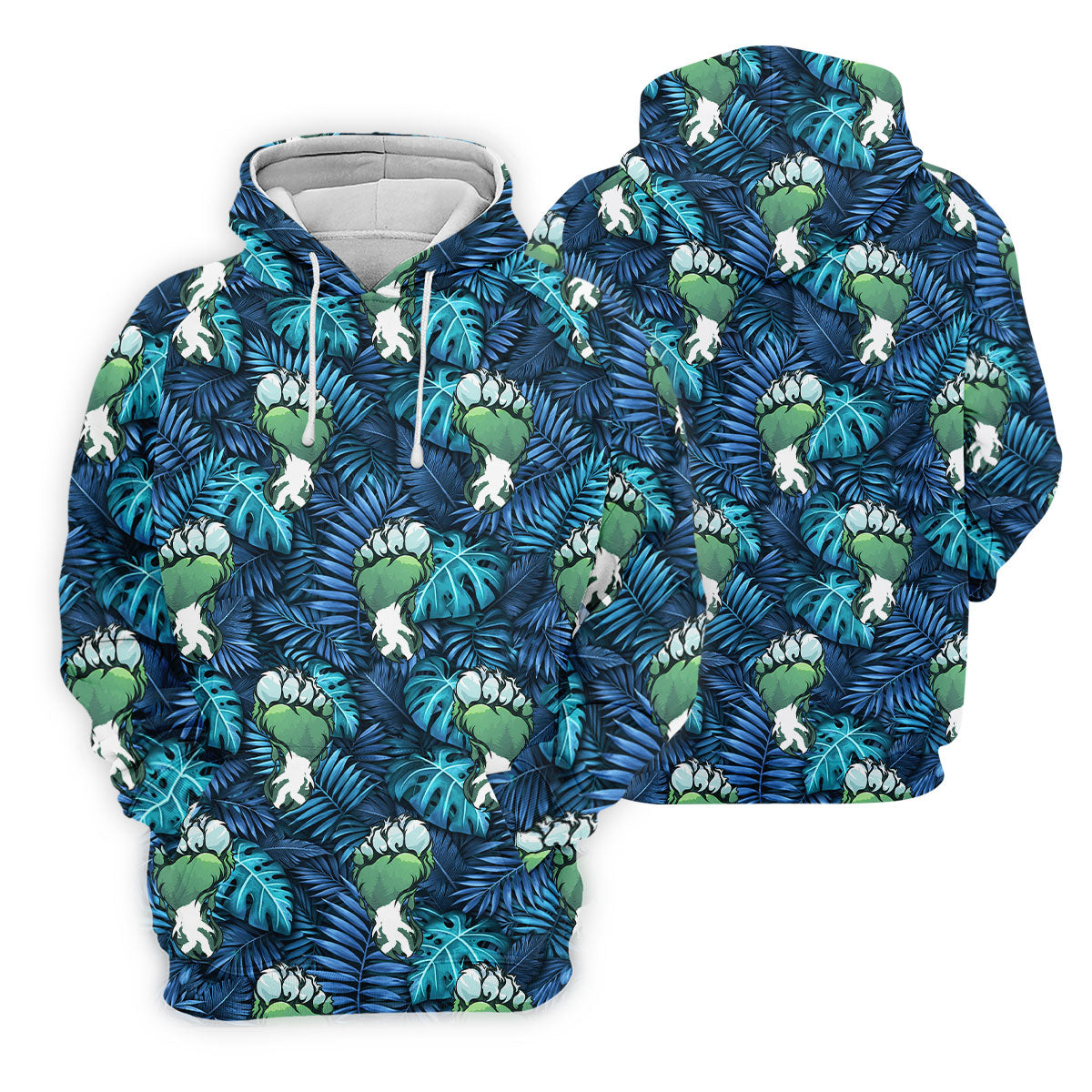 Funny Zombie Hulk Hand Tropical Golf Polo Shirt, Golf Shirts For Women, Women's Golf Apparel