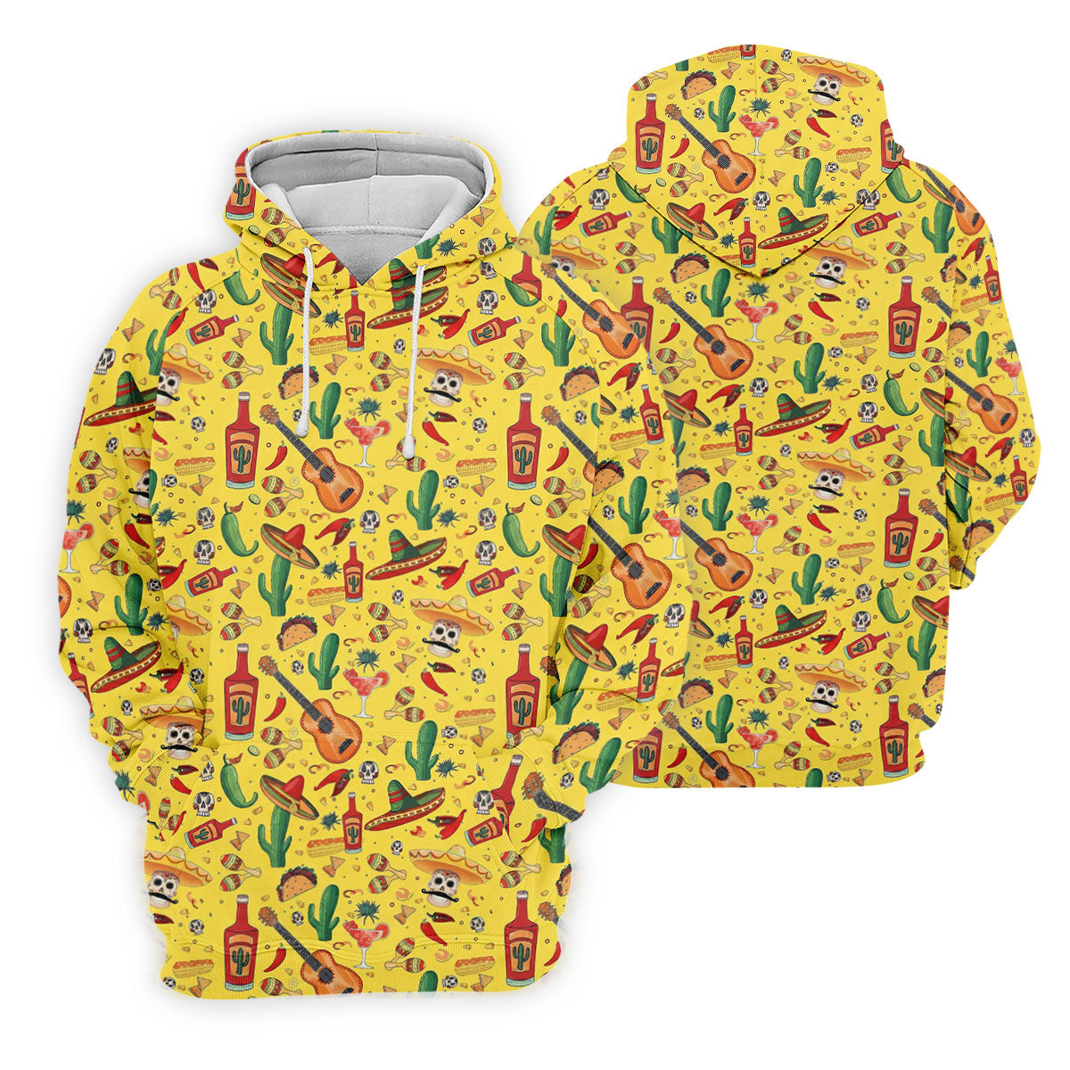 Skulls With Sombreros Funny Cinco De Mayo Fiesta Themed Golf Tops For Men, Golf Shirts For Men