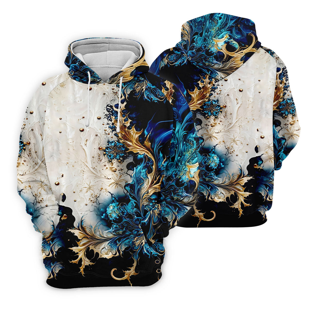 Metallic Flower Fractal Art Hawaiian Golf Shirt, Retro Golf Shirt, Polo Shirts For Men