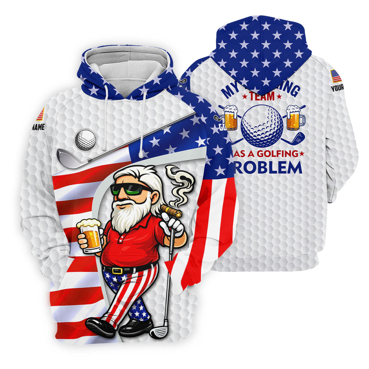 My Drinking Team Has A Golfing Problem Funny 4th Of July Golf Shirt, 250 Years Golf Shirt For Women