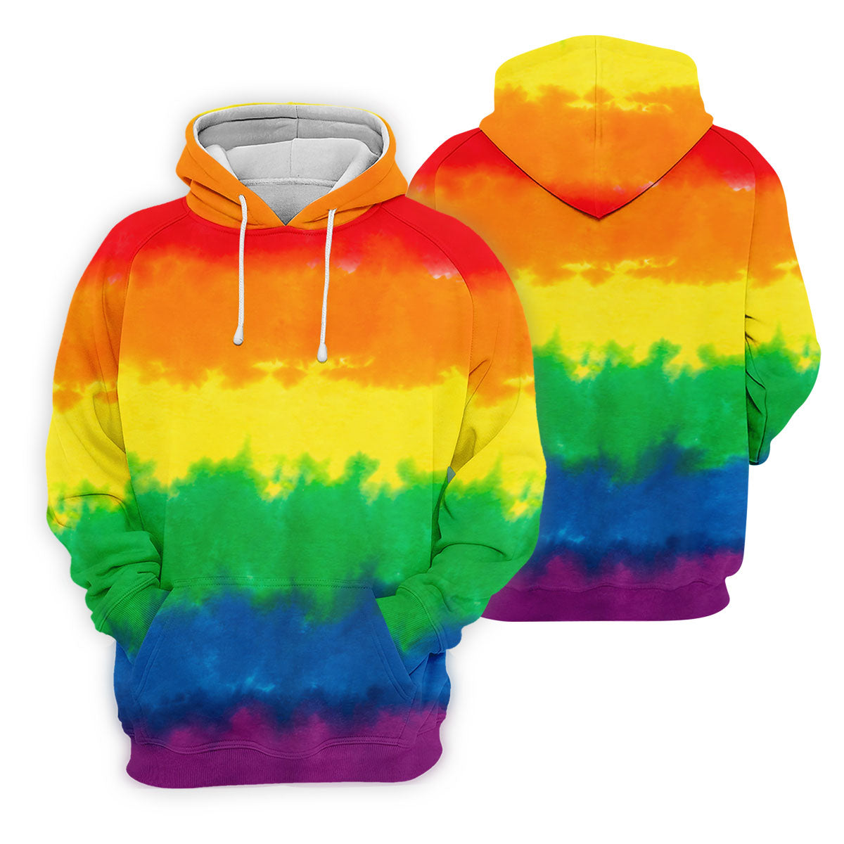 LGBT Rainbow Pride Month Celebrate Tie-Dye Print Ladies Golf Tops, Pride Colors Golf Shirt For Women