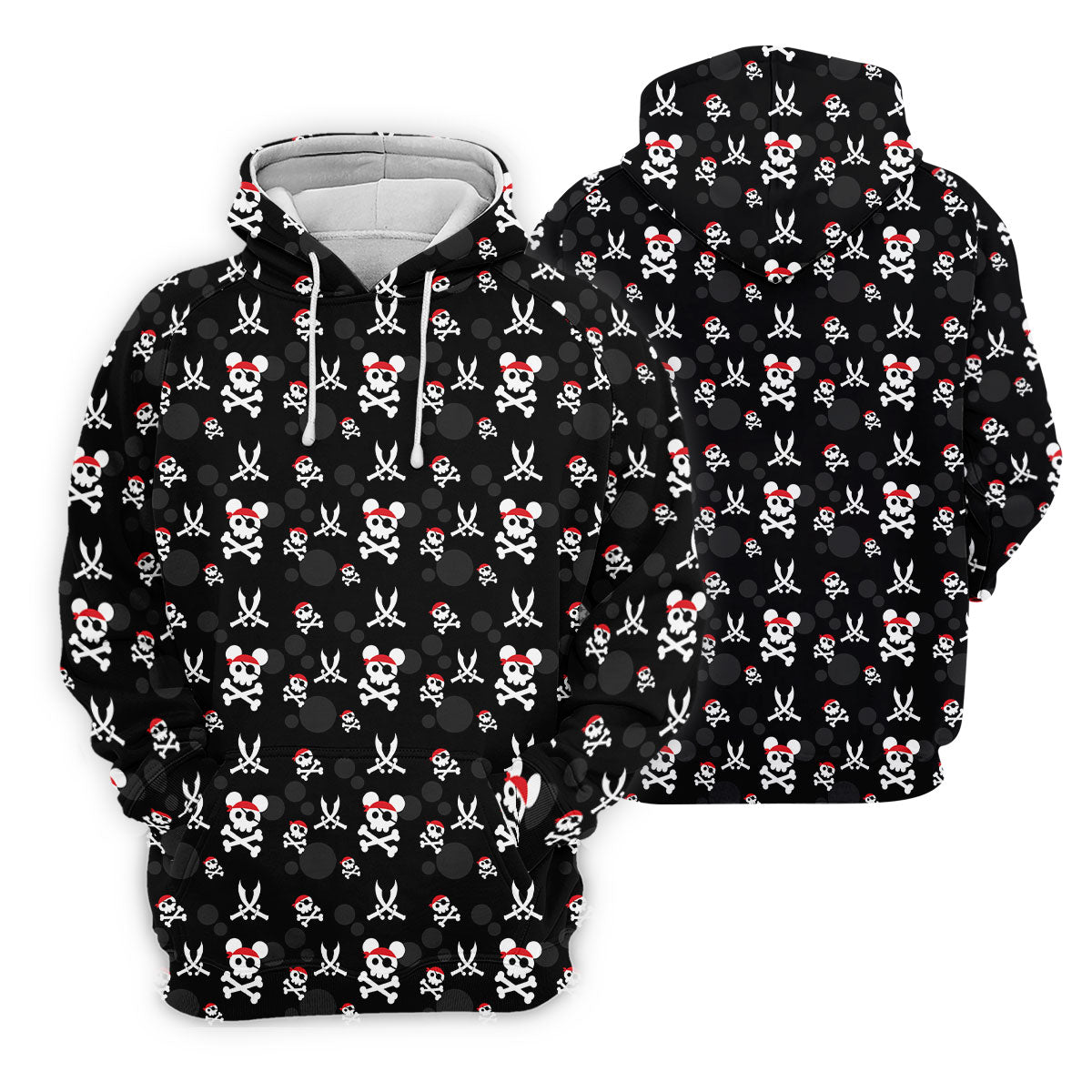 Pirate Skull Mouse Halloween Golf Polo Shirt, Halloween Horror Character, Women's Golf Polo