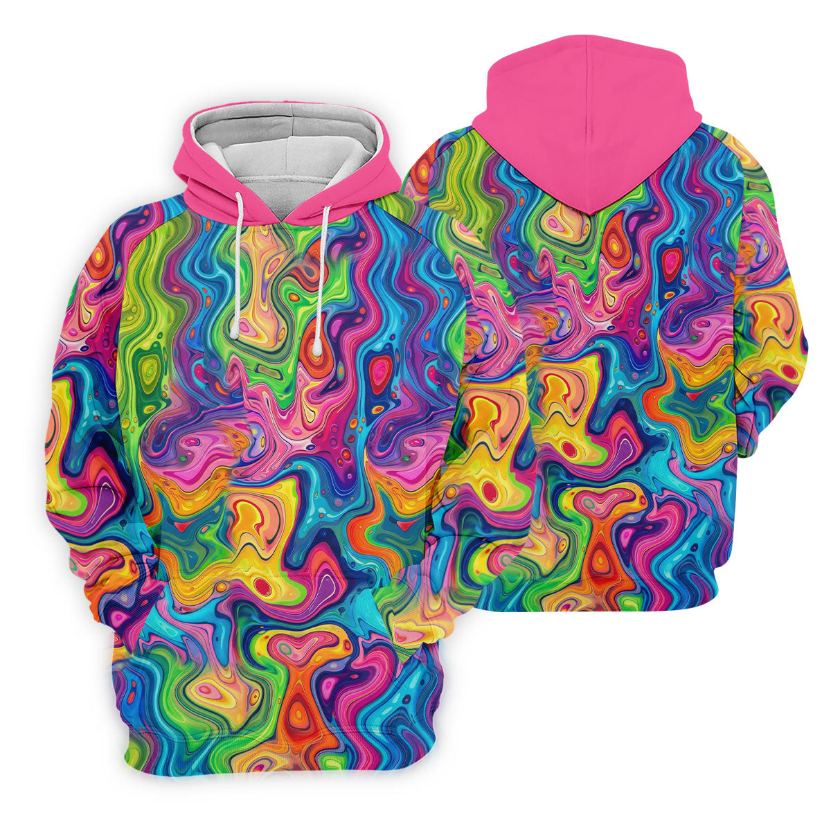 Liquid Marble Colorful Print Retro Golf Shirt, Women's Golf Tops, Ladies Golf Polos