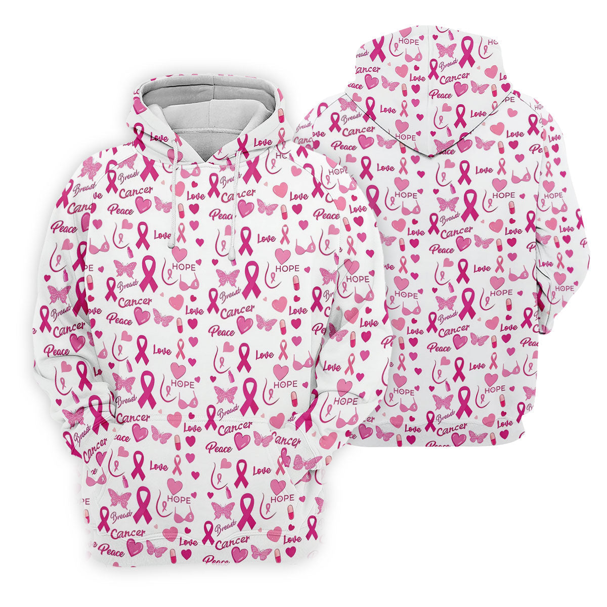 Love Hope Peace Butterfly Breast Cancer Polo Shirt, Ladies Golf Shirt, Women's Golf Tops