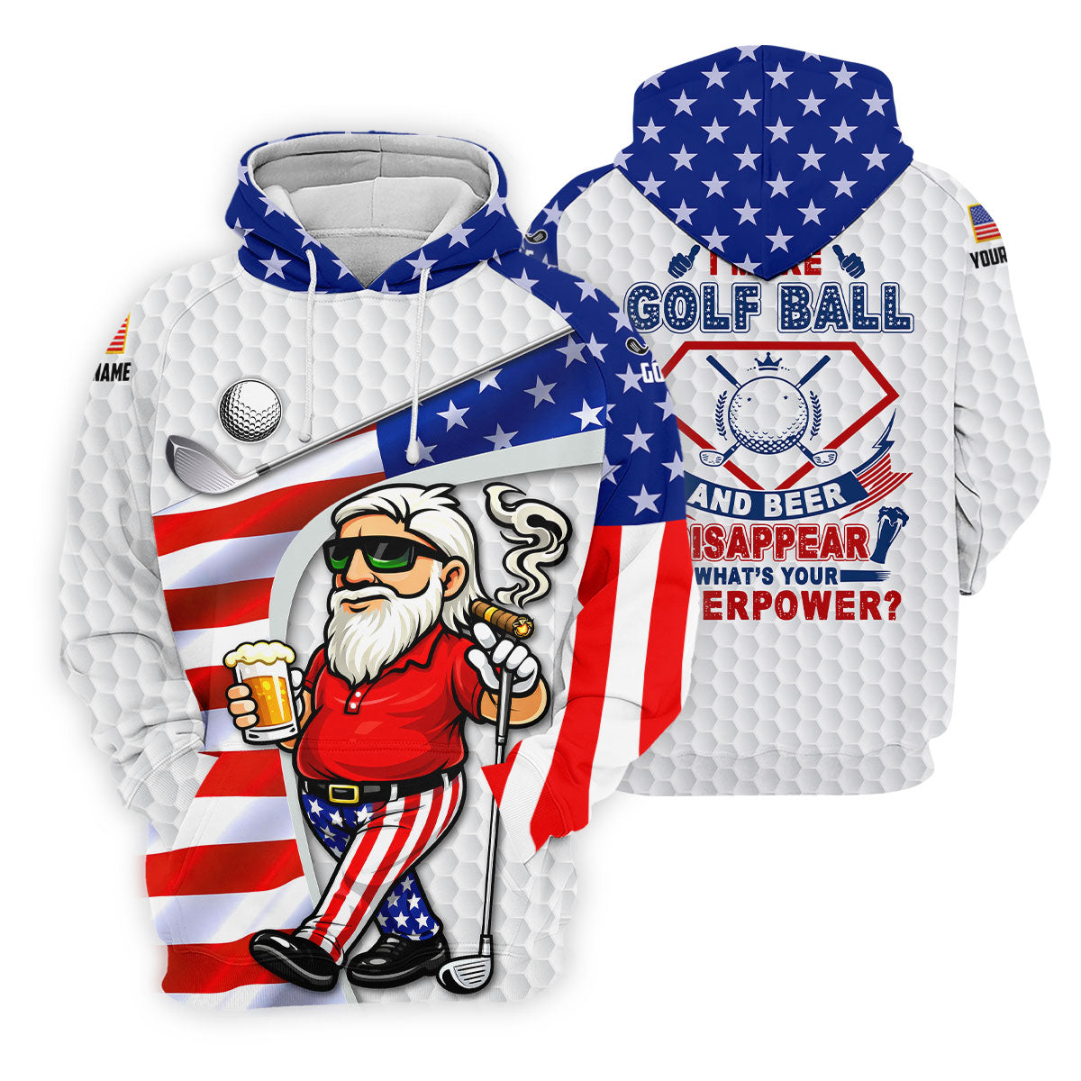 I Make Golf Ball And Beer Disappear Patriotic 4th Of July Funny Golf Shirt, 250 Years Golf Shirt For Women