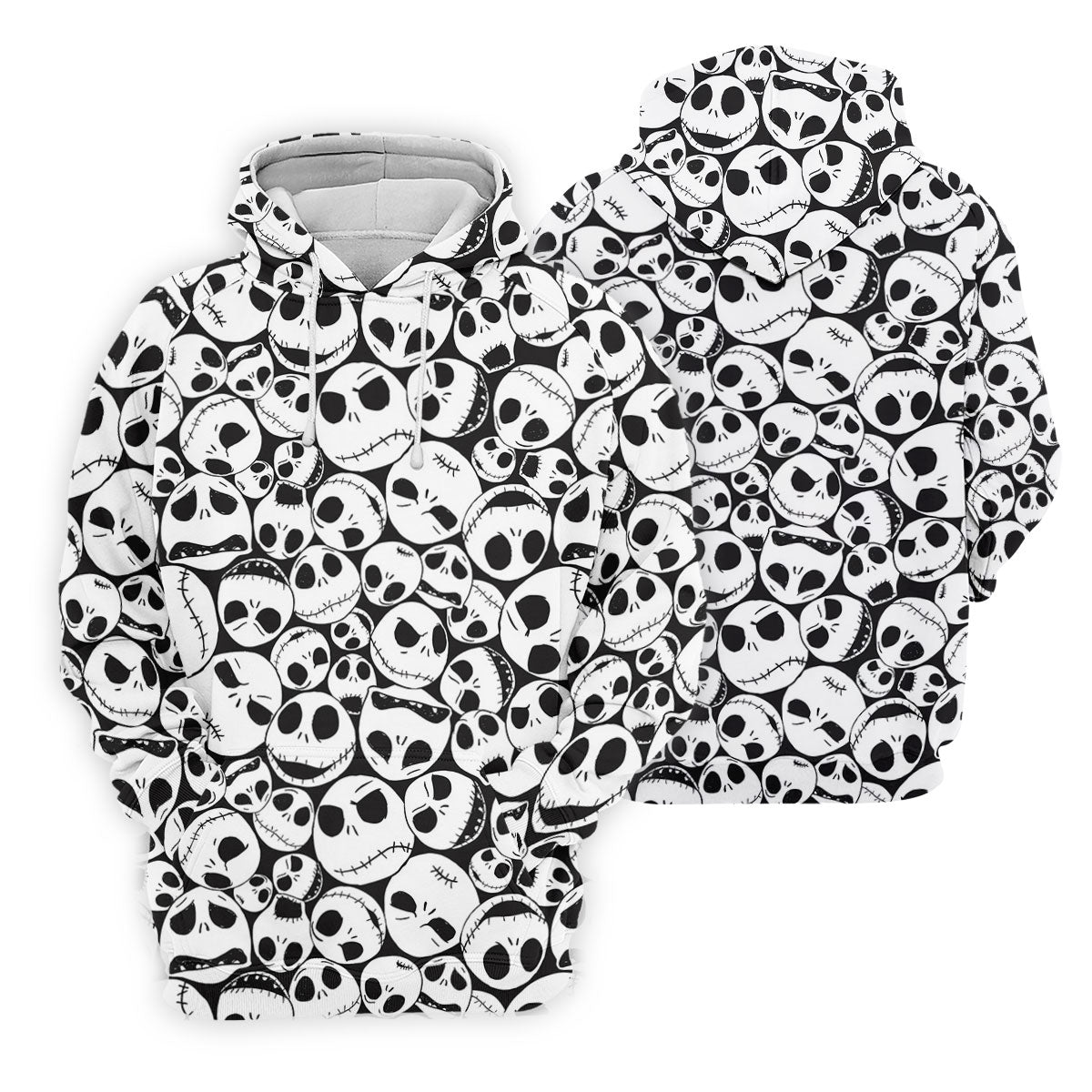 Horror Character Skull Face All Over Golf Polo Shirt, Golf Apparel For Men, Mens Polo Shirts