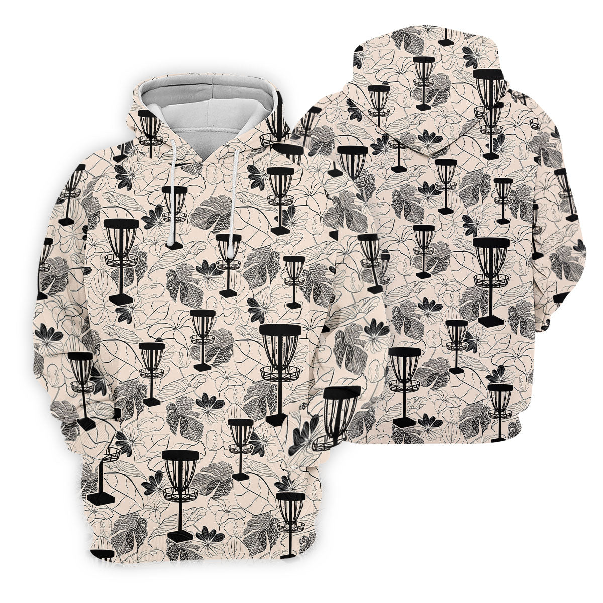 Minimalist Botanical Disc Golf Polo Shirt, Ladies Golf Shirts, Women’s Golf Apparel