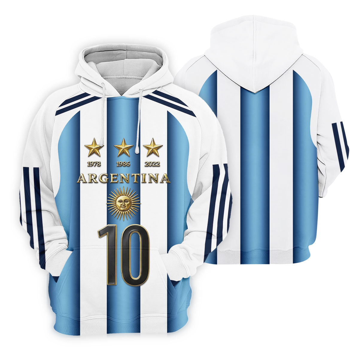 Argentina World Cup Sun Of May Golf Tops For Men, Football Theme Polo Shirts For Men