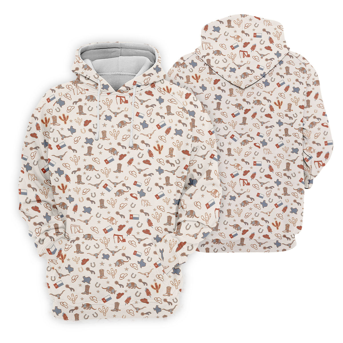 Beige Texas Cowboy Pattern Golf Polo Shirt, Hawaiian Golf Shirt, Golf Polo Shirts For Men