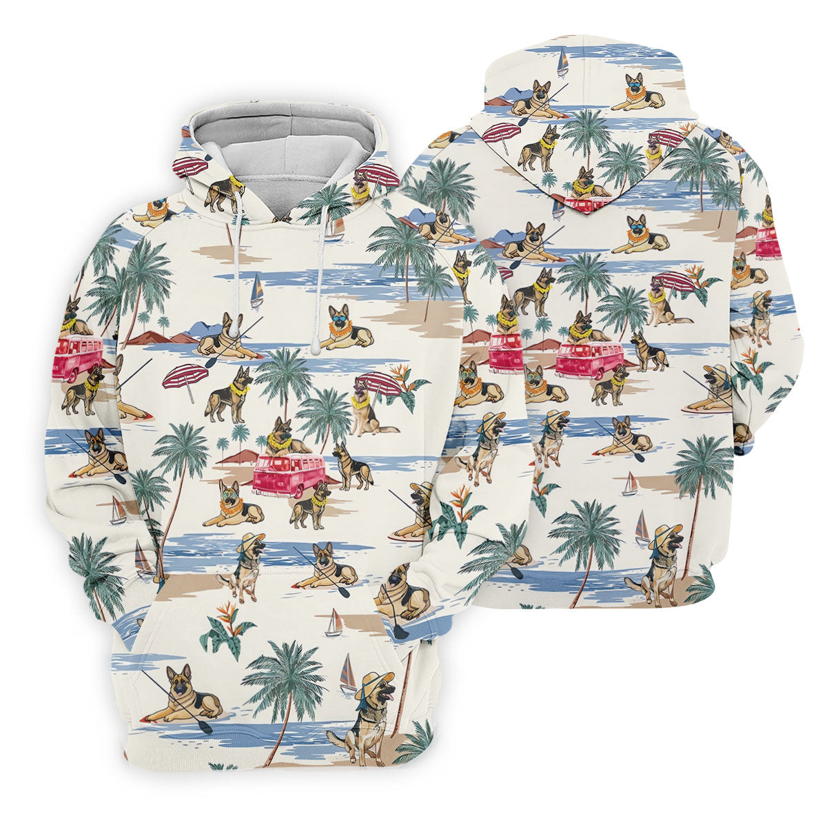 German Shepherd Beach Vacation Golf Polo Shirt, Women’s Golf Polo, Ladies Golf Shirts