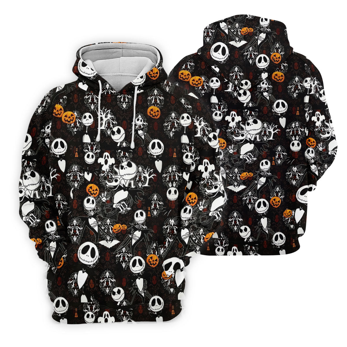 Halloween Pumpkin Skeleton Pattern Golf Polo Shirt, Golf Shirts For Women, Ladies Golf Tops