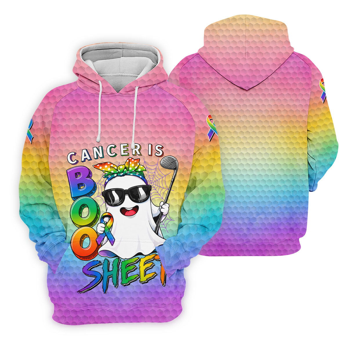 Cancer Is Boo Sheet Ghost Golf Polo Shirt, Women's Golf Polo, Golf Tops For Women