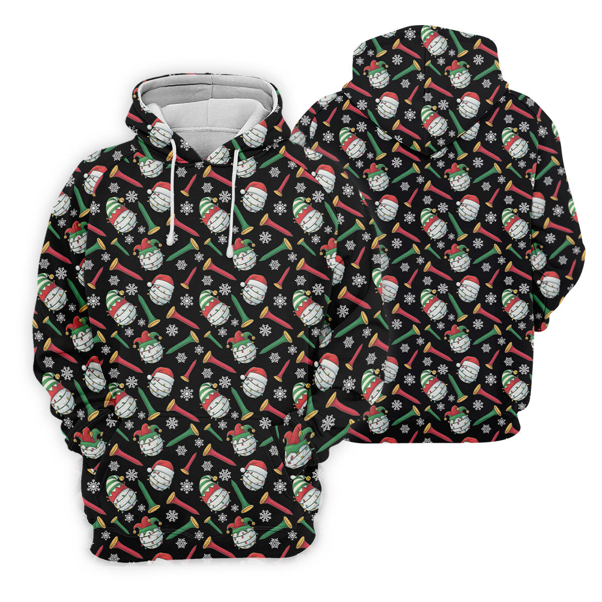 Funny Golf Ball Christmas Golf Shirt, Men's Funny Golf Shirts, Christmas Golf Gift, Golfing Apparel