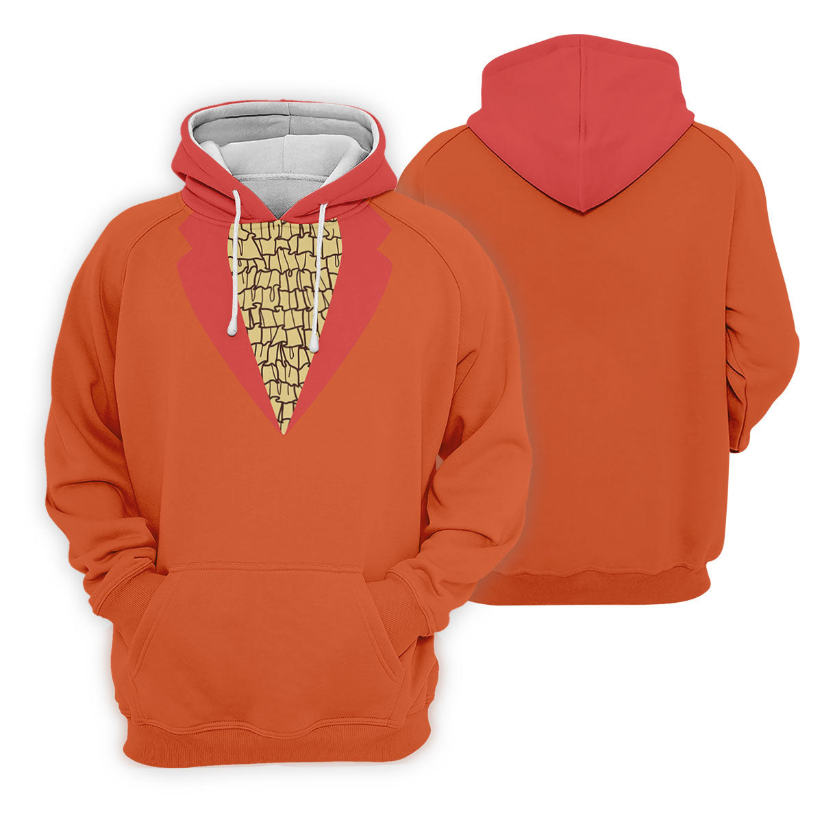 Orange Blue Tuxedo Men's Funny Golf Shirts, Father's Day Golf Shirt, Golf Gift For Dad