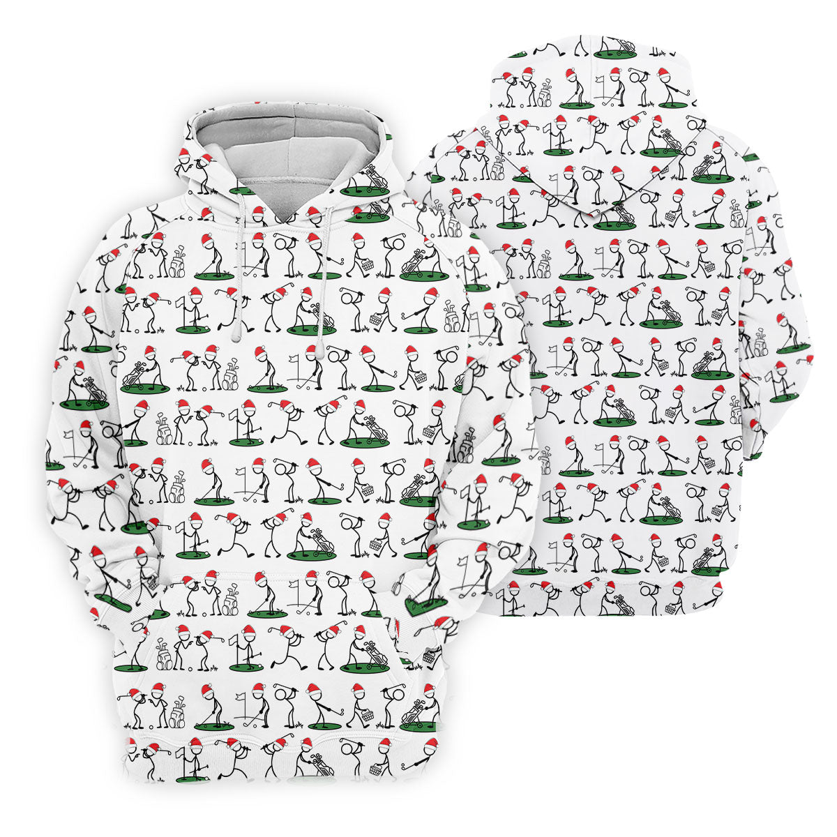Funny Stickman Golf Pose Christmas Golf Shirt, Unique Gift For Golfer, Polo Shirts For Men