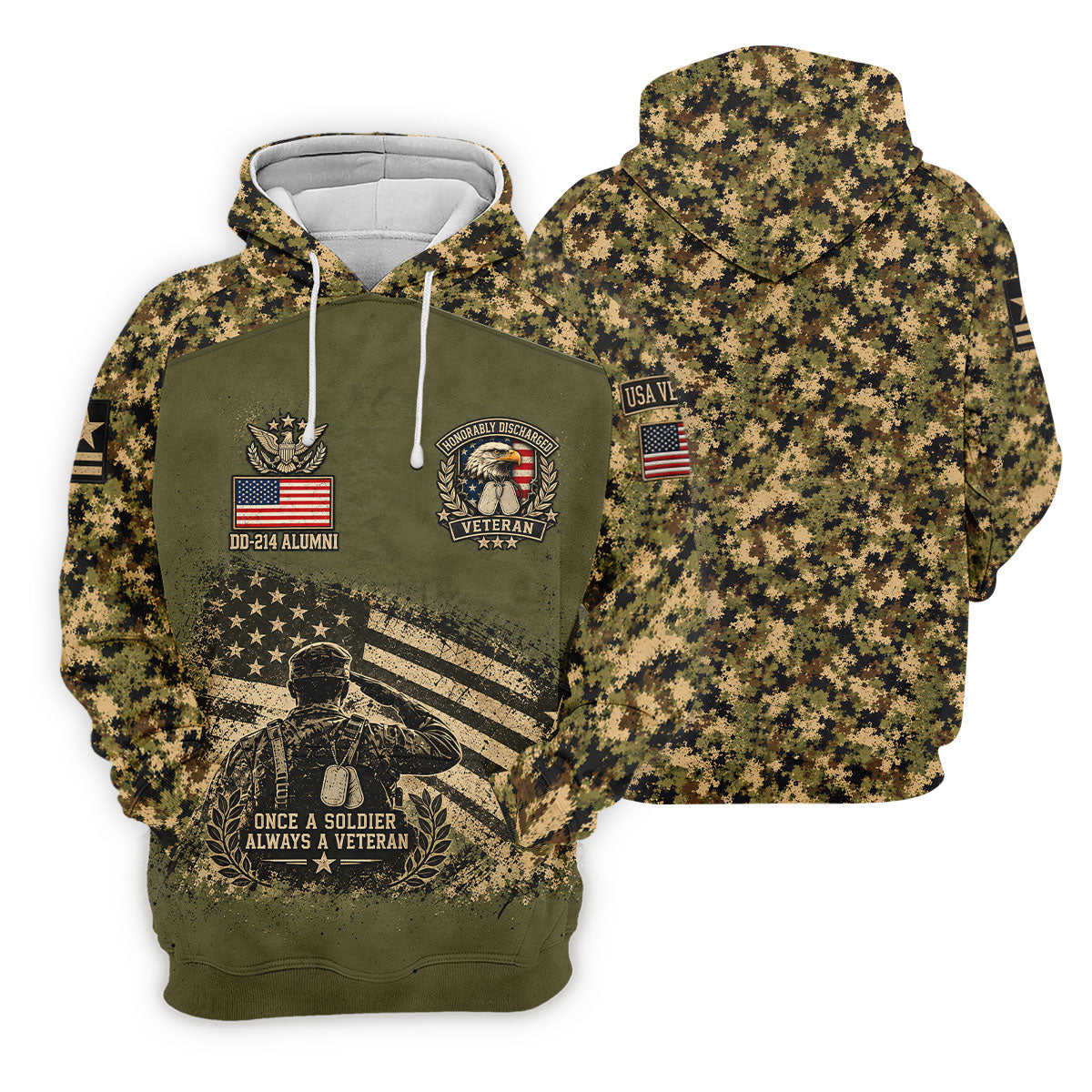 DD-214 Soldier Flag Camo Golf Polo Shirt, Women Golf Shirts, Veterans Day Golf Shirt