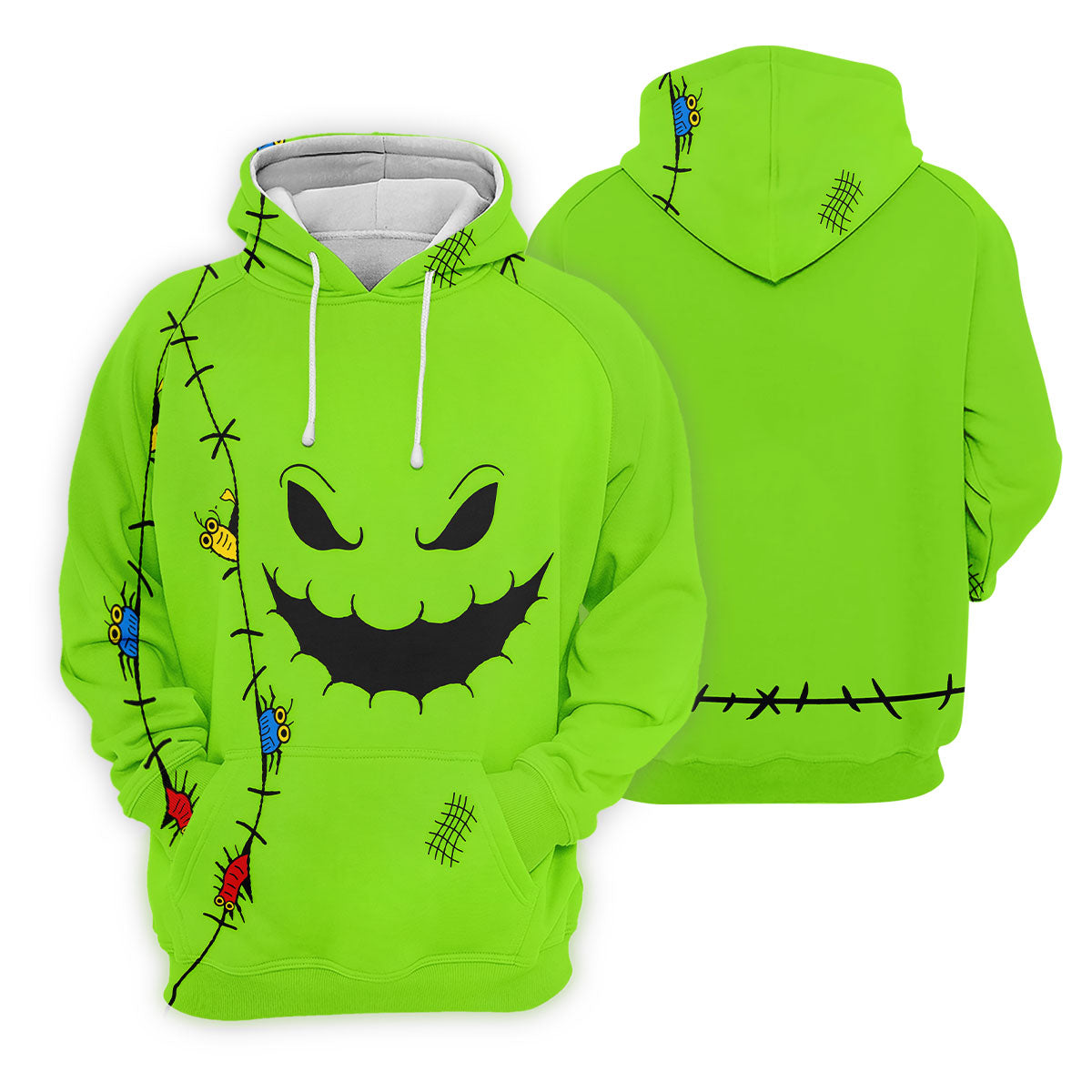 Halloween Monster Face Sleeveless Golf Polo Shirt, Women's Golf Tops, Golf Tops For Women