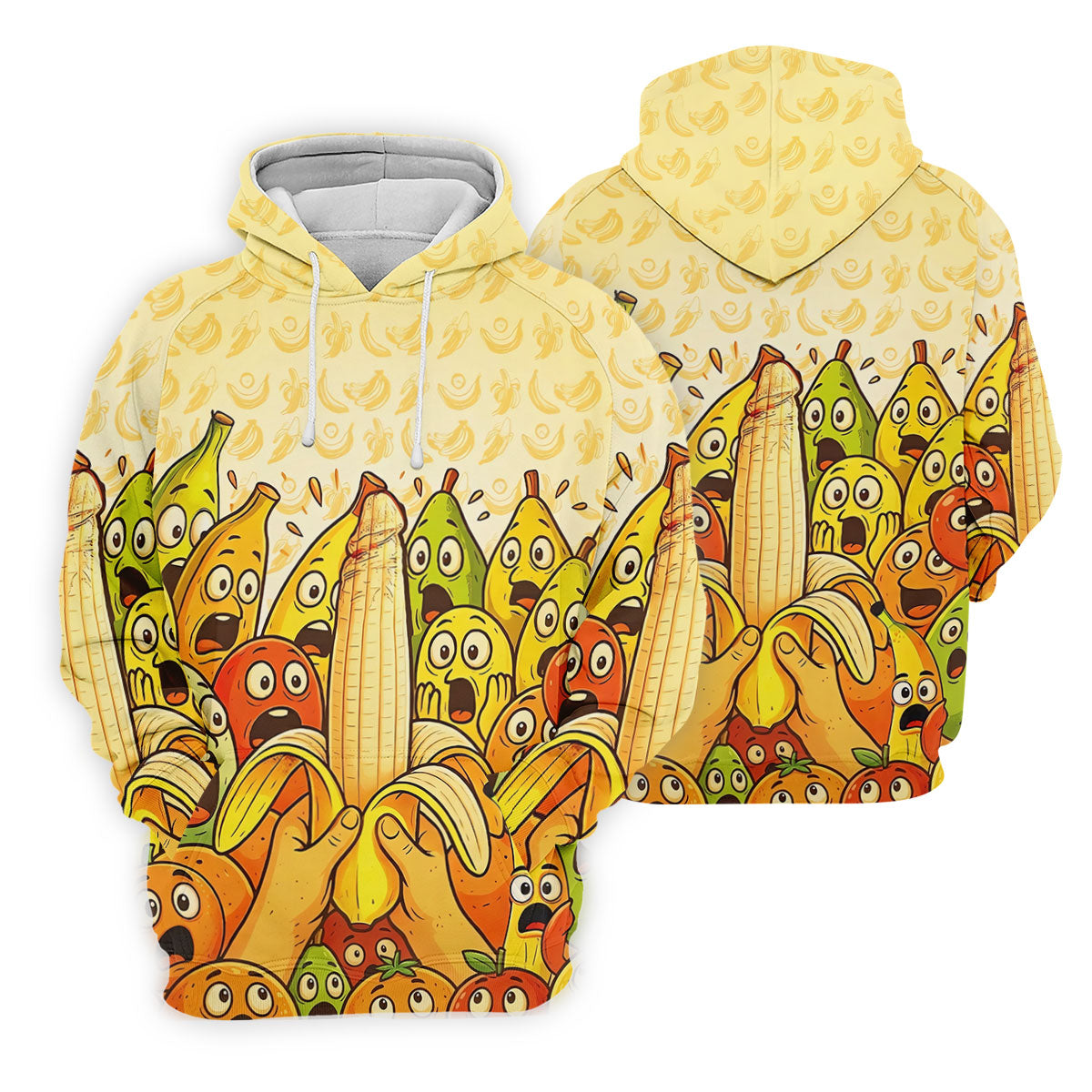 Funny Banana Fruit Cartoon Pattern Polo Shirt, Womens Golf Polo, Golf Shirts For Women