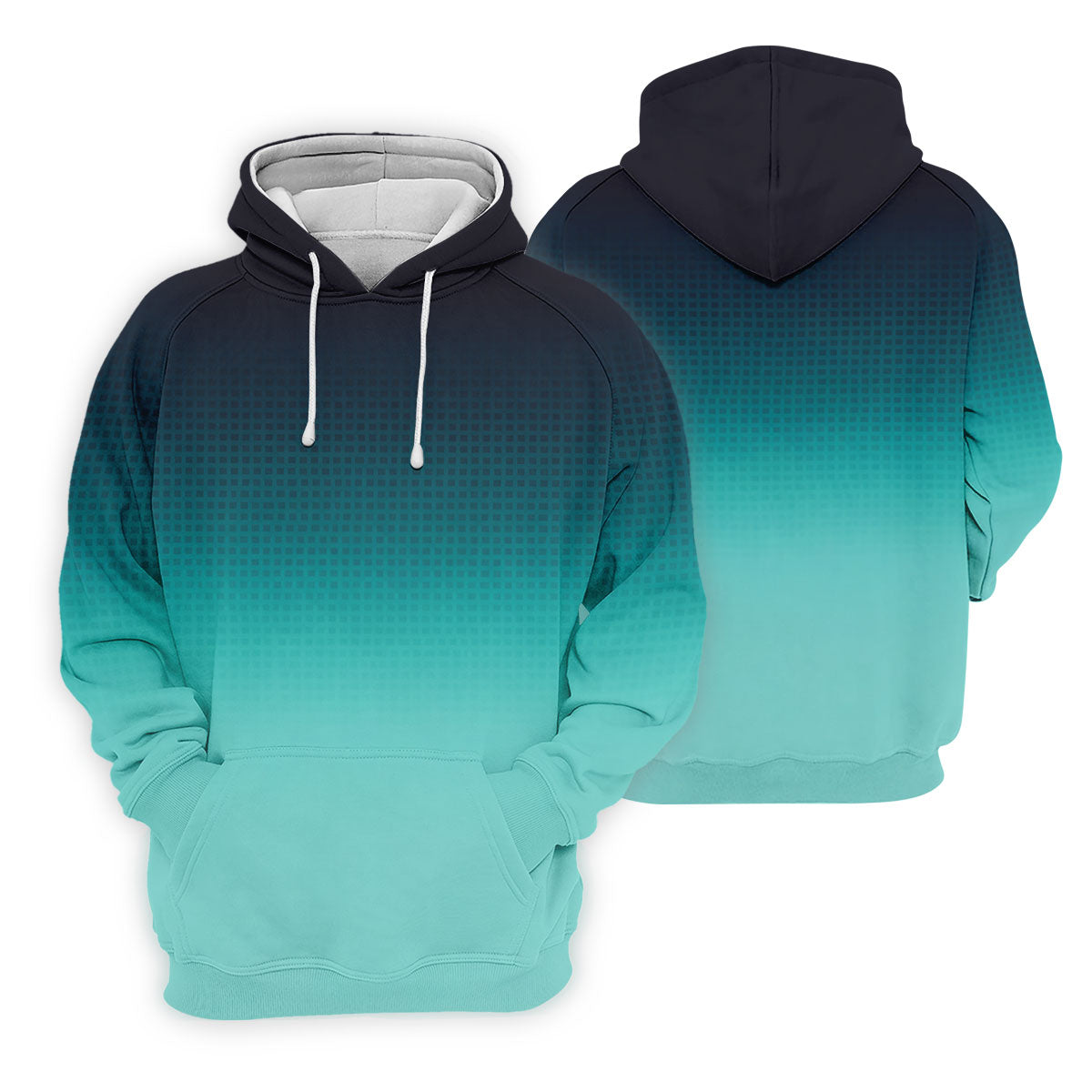 Turquoise Gradient Hawaiian Golf Shirt, Ladies Golf Tops, Golf Shirt For Women