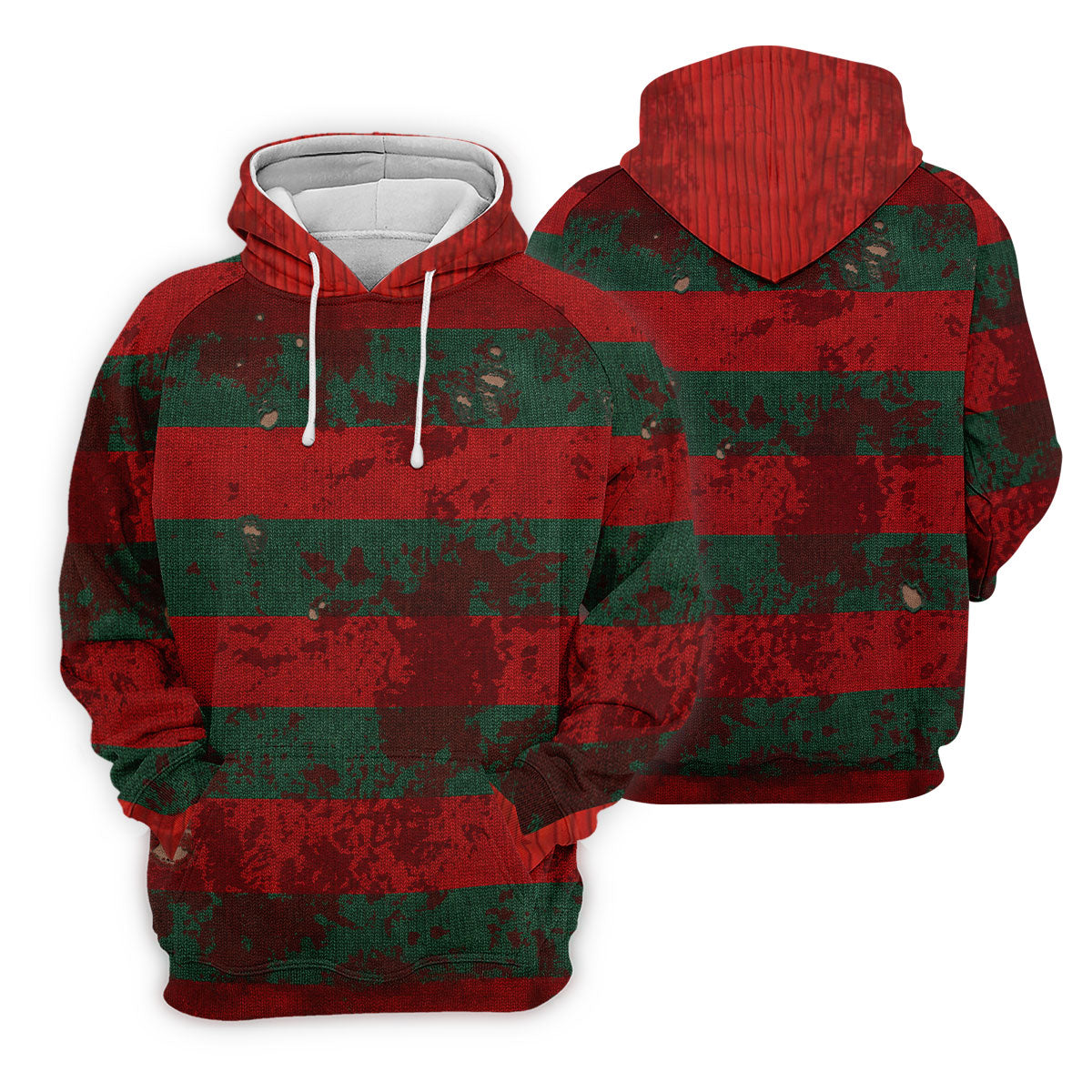 Distressed Red Green Horror Knit Golf Polo Shirt, Men's Golf Shirt, Hawaiian Golf Shirt