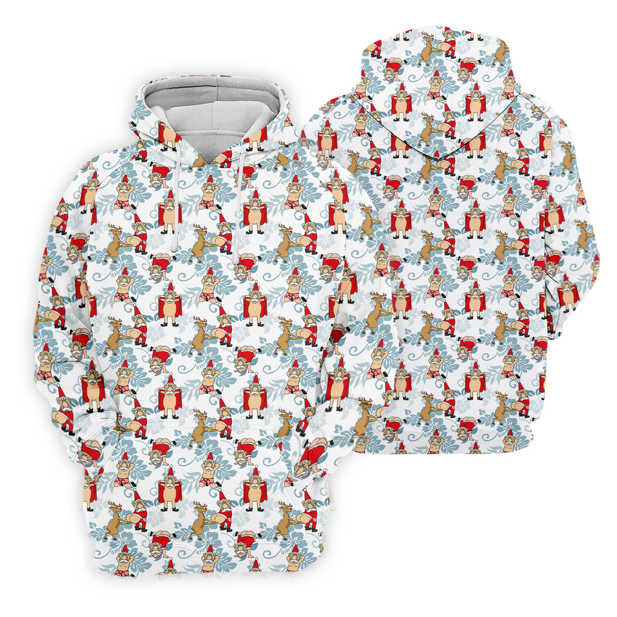 Funny Santa Reindeer Christmas Hawaiian Polo Shirt, Womens Golf Polo, Golf Shirts For Women
