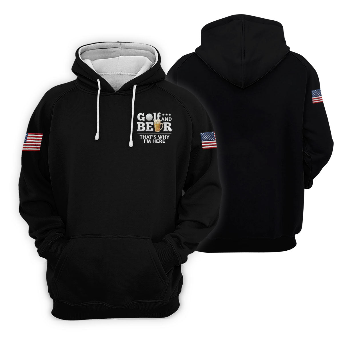Golf And Beer That's Why I'm Here 250 Years US Flag Golf Shirt, Patriotic 4th Of July Golf Shirt For Women