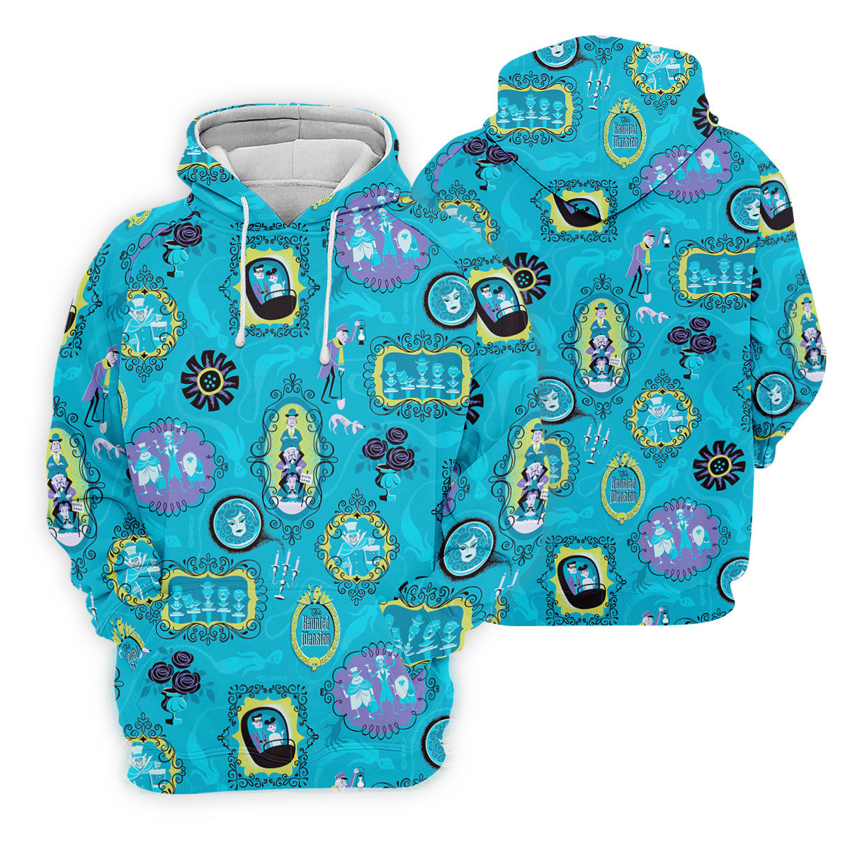 Blue Ghost Portrait Gallery Halloween Polo Shirt, Mens Golf Polo, Polo Shirts For Men