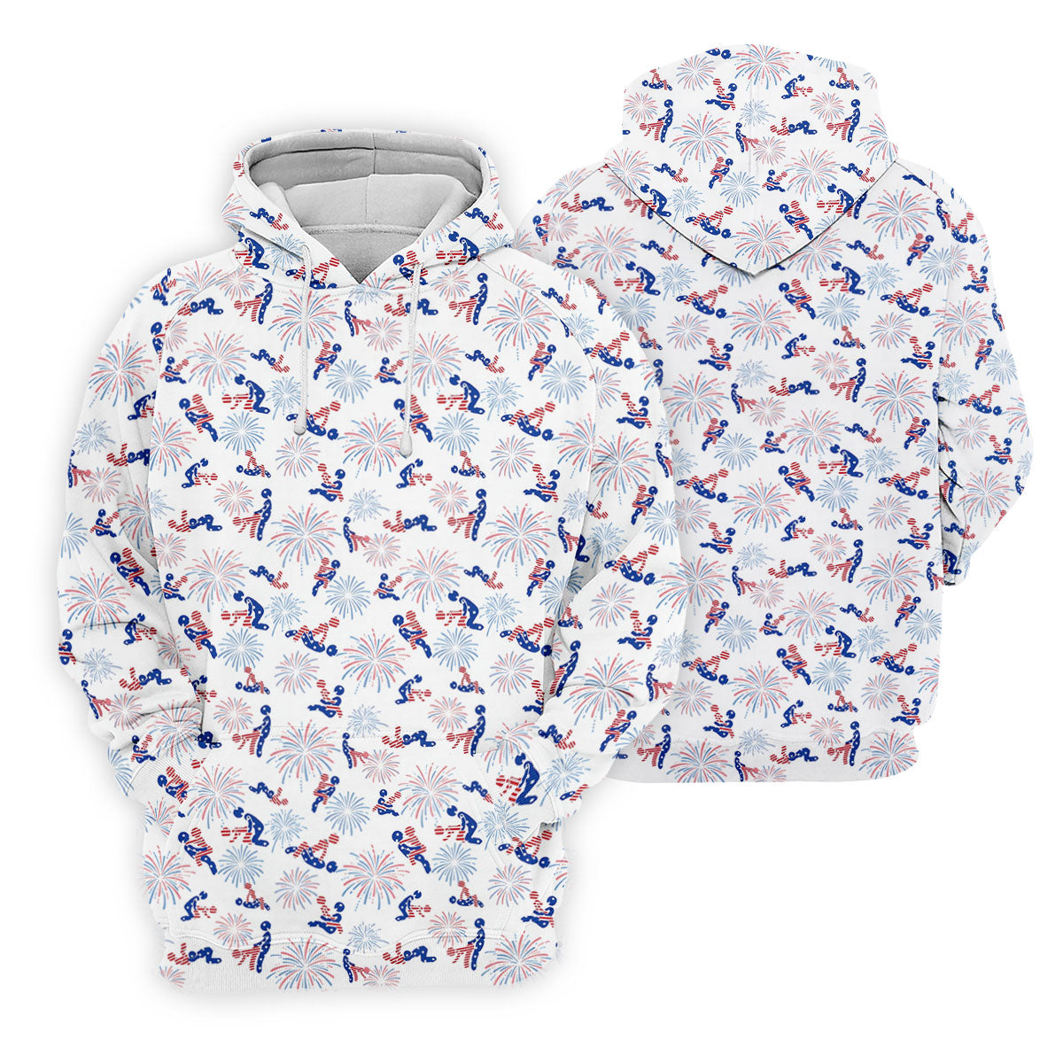 US Flag Pattern Naughty Couple Stick Figures Funny Golf Shirt, 250 Years Golf Shirts For Men