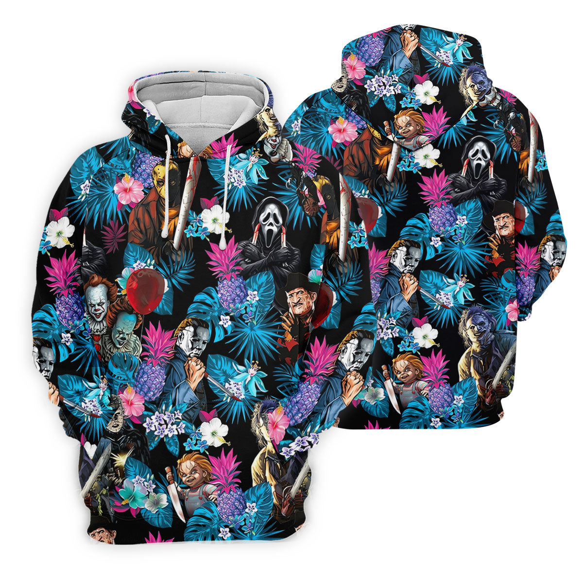 Tropical Horror Character Halloween Golf Shirt, Golf Shirts For Women, Women's Golf Apparel