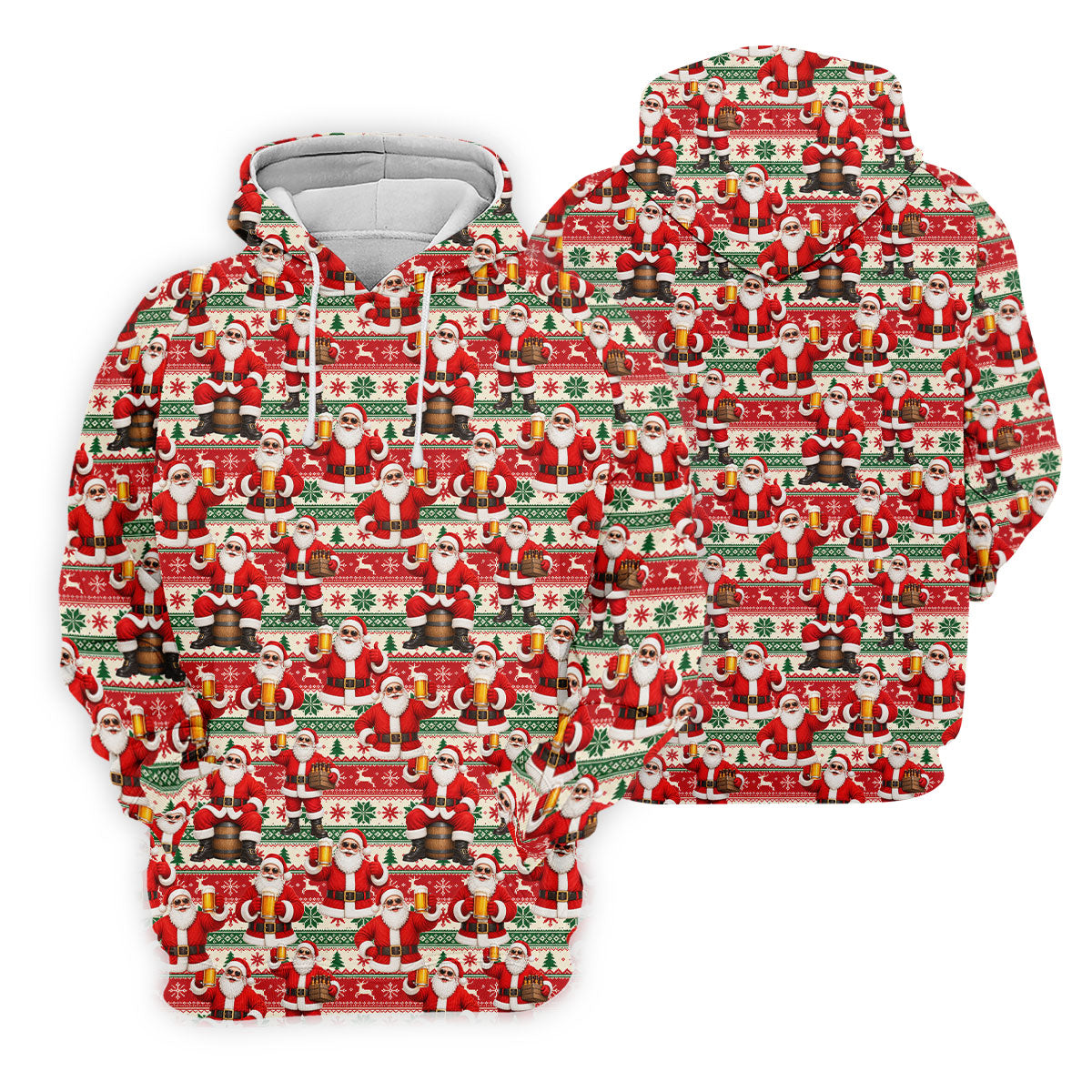 Funny Santa Beer Ugly Sweater Christmas Golf Shirt, Womens Golf Tops, Golf Polo For Women