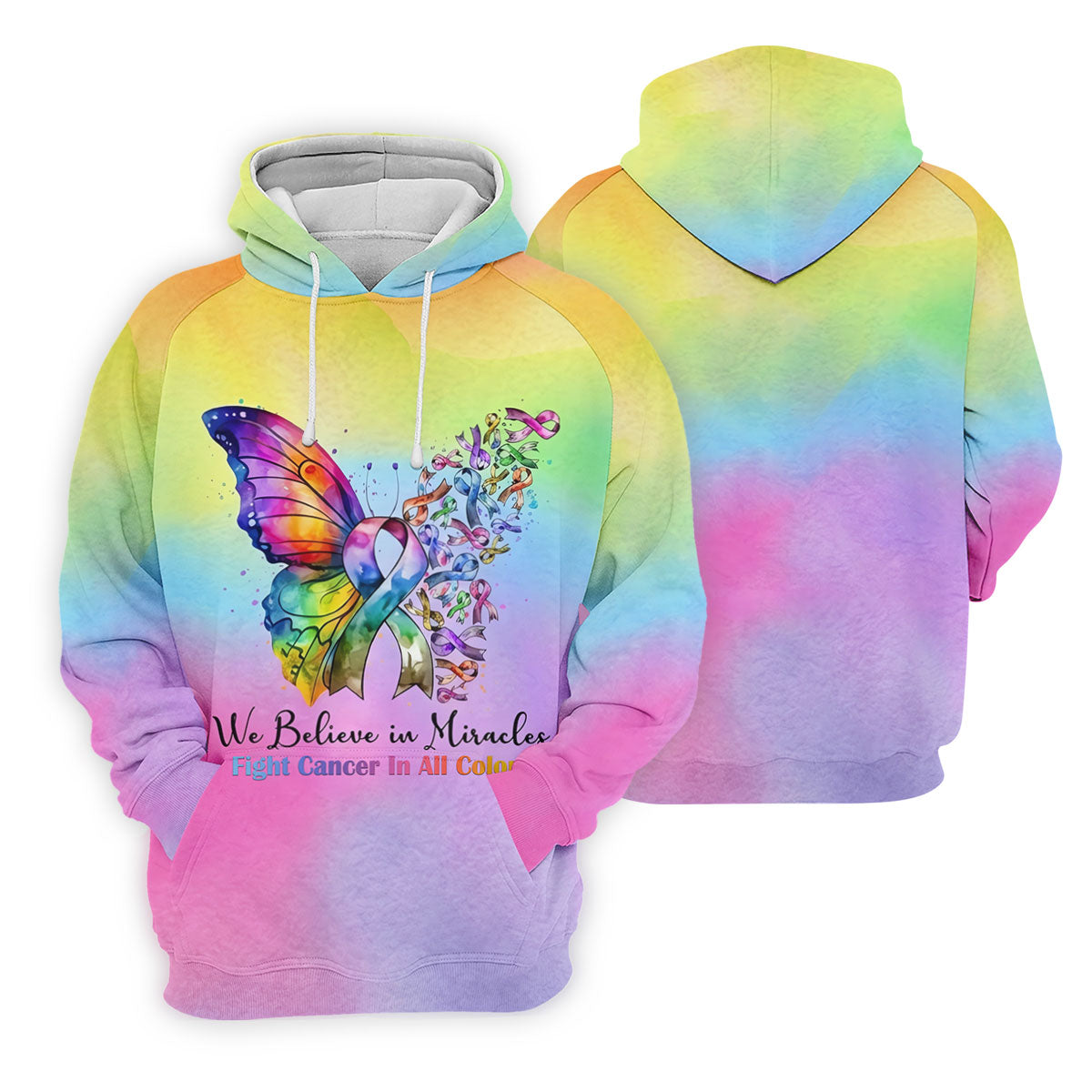 We Believe In Miracles Butterfly Cancer Polo Shirt, Golf Polo For Women, Ladies Golf Top