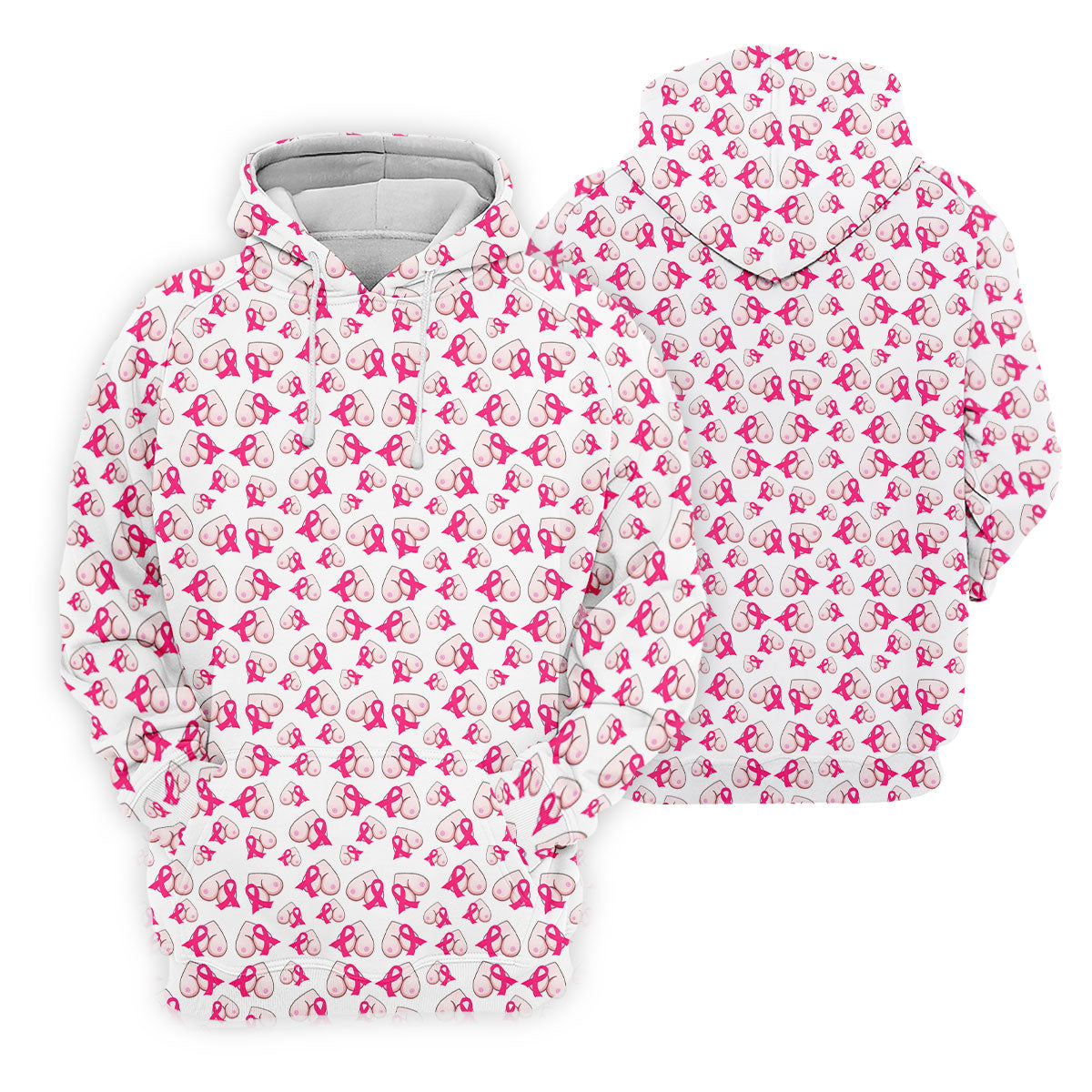 Pink Ribbon Breast Art Breast Cancer Polo Shirt, Golf Shirts For Men, Mens Golf Apparel