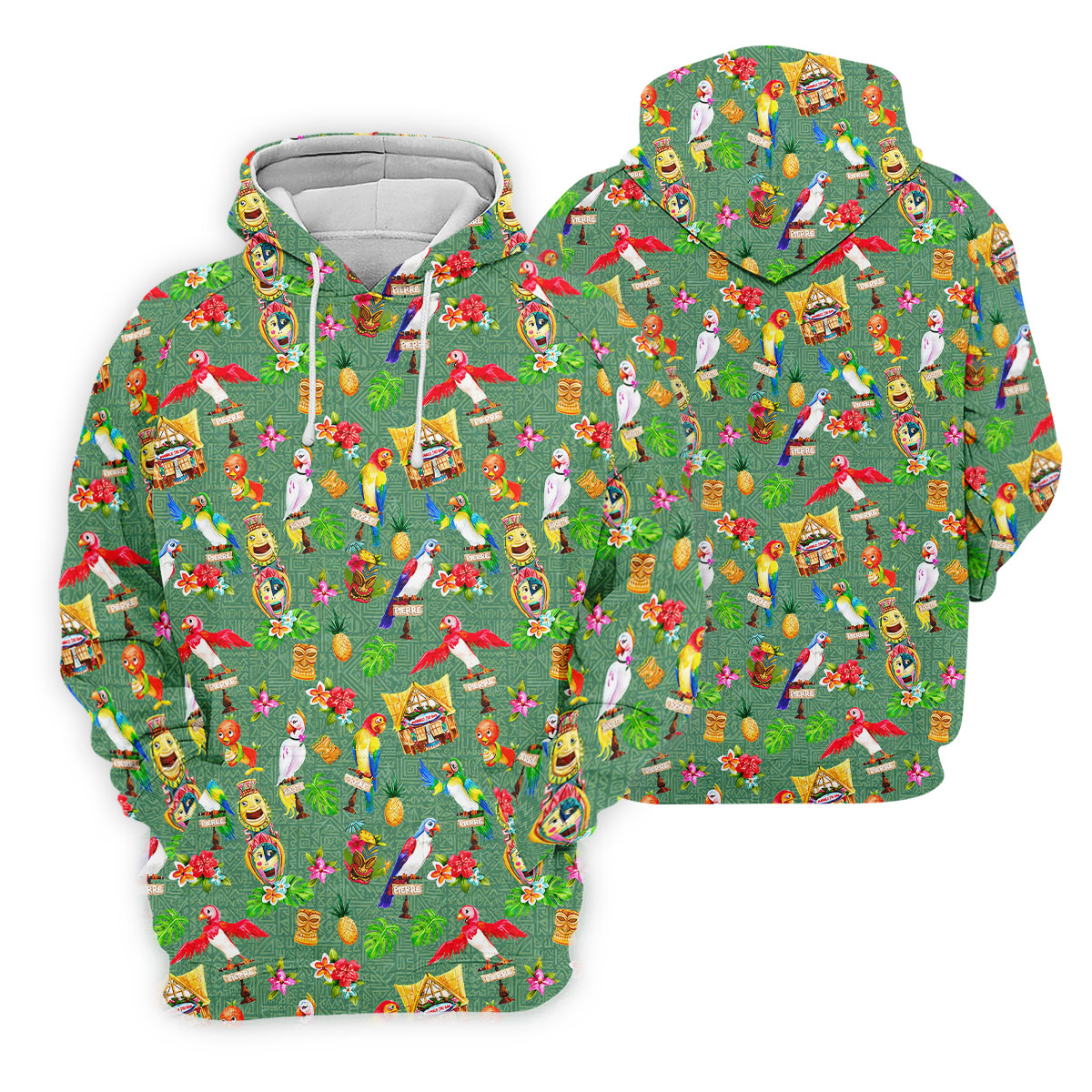 Tropical Tiki Parrot Island Hawaiian Golf Polo Shirt, Women's Golf Polo, Performance Golf Shirt