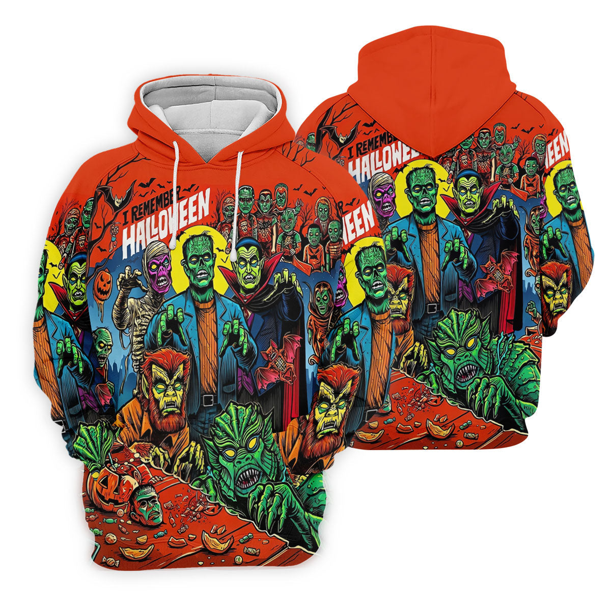 I Remember Halloween Classic Monster Golf Polo Shirt, Men's Golf Shirts, Hawaiian Golf Shirt