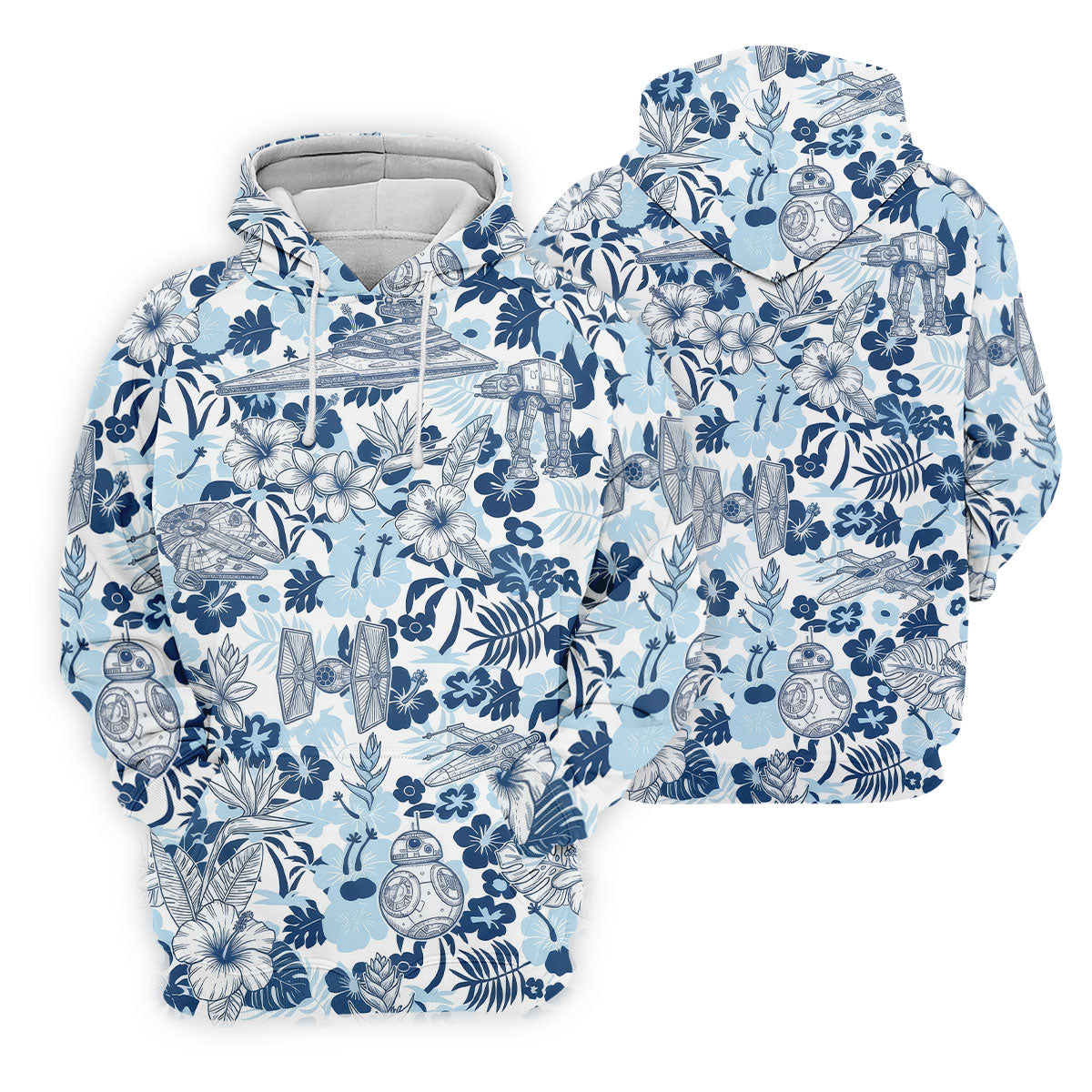 Retro Spacecraft Hawaiian Golf Polo Shirt, Men's Golf Shirt, Printed Golf Shirts