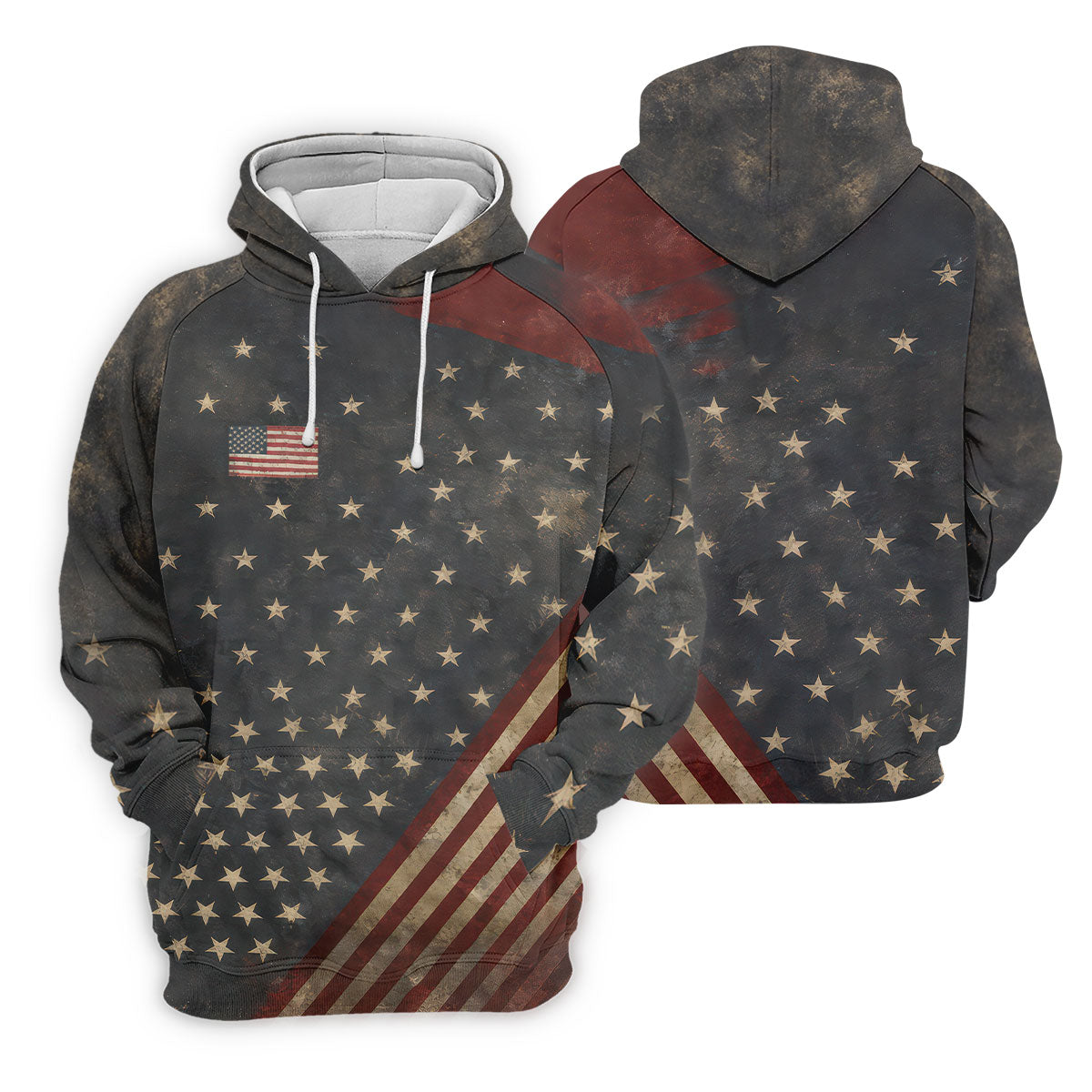 Men's 1776 Independence Day Stars Stripes Polo Golf Shirt, Patriotic 4th Of July Golf Shirts For Men
