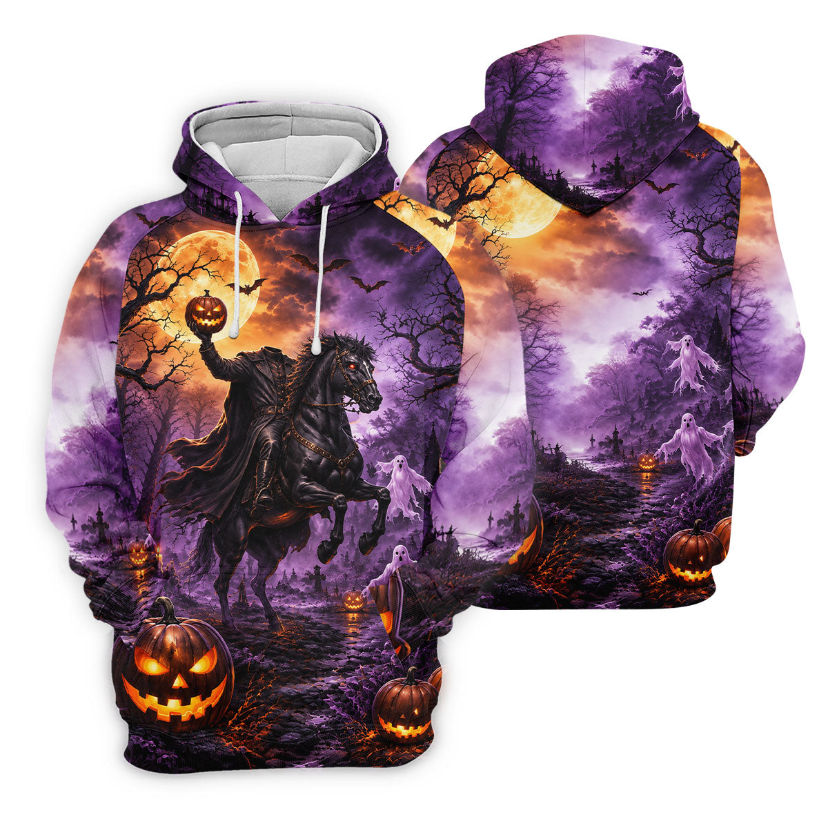Halloween Headless Rider Horror Character Polo Shirt, Polo Shirts For Men, Mens Golf Polo