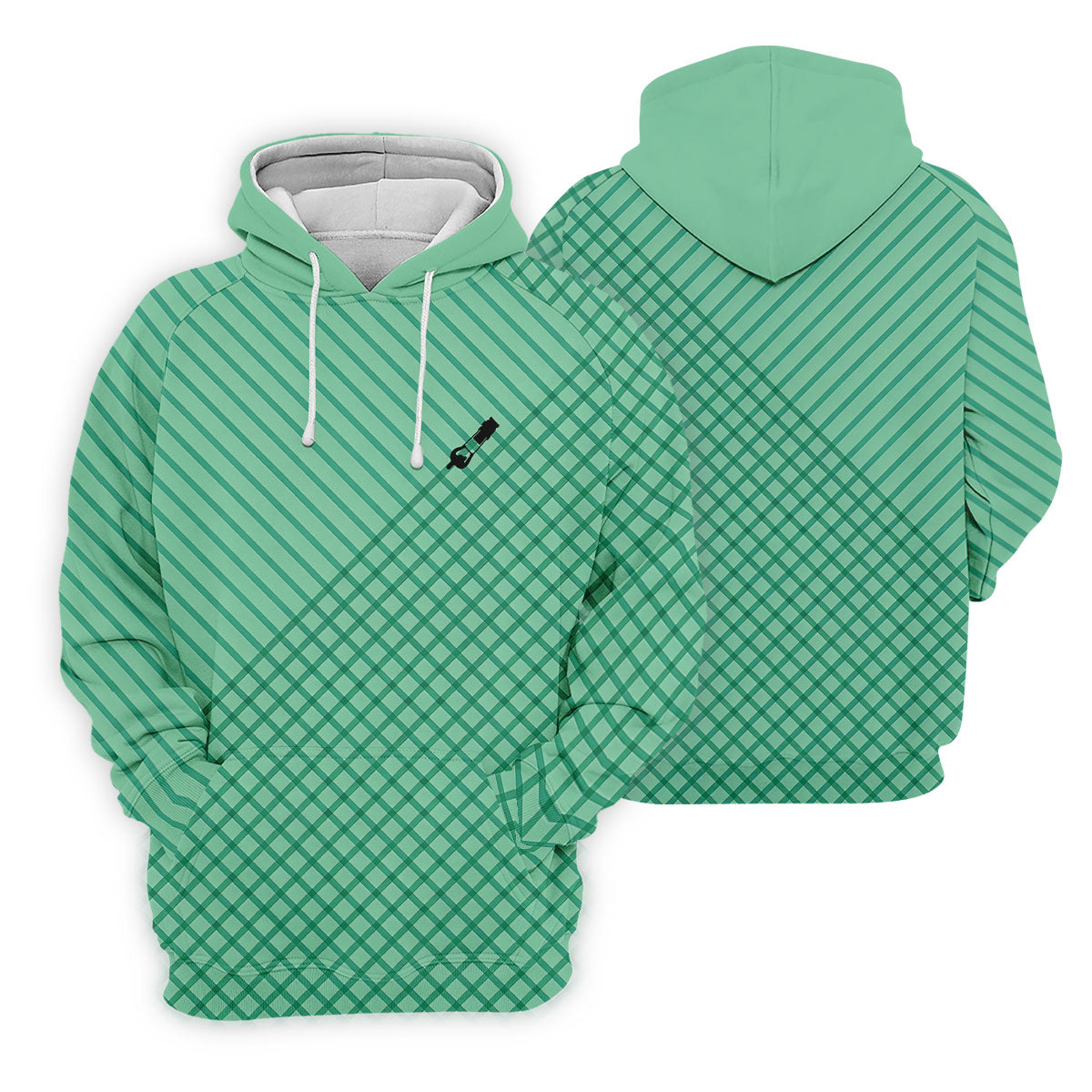 Lawn Mower Logo Cross Pattern Women's Golf Tops, Ladies Golf Shirts, Golfing Apparel