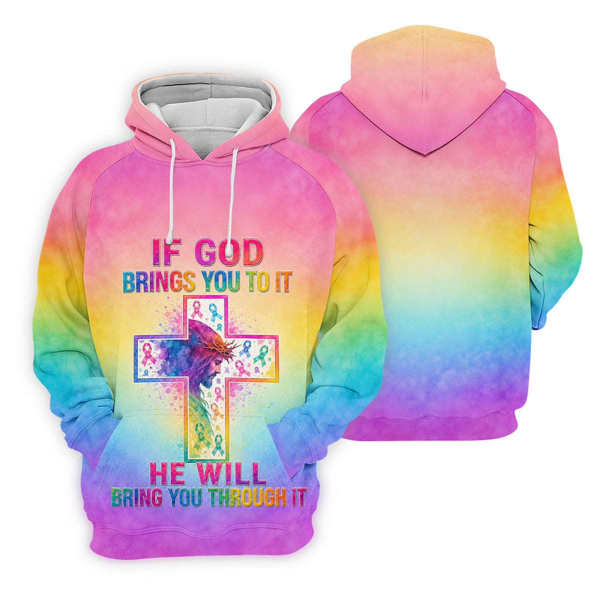 If God Brings You To It Cancer Cross Polo Shirt, Ladies Golf Tops, Printed Golf Shirt