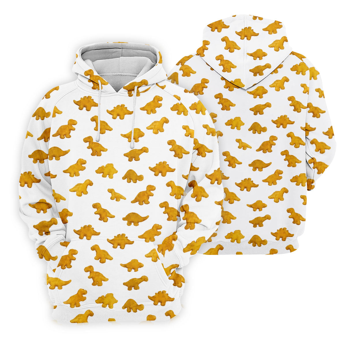 Cute Dinosaur Cookie Pattern Men's Golf Shirt, Golf Shirts For Men, Printed Golf Shirts