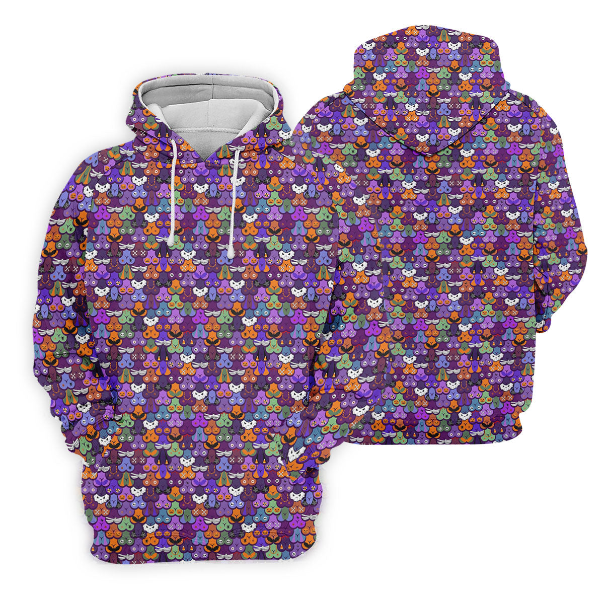 Cute Halloween Icon Pattern Golf Polo Shirt, Mens Golf Shirts, Hawaiian Golf Shirt