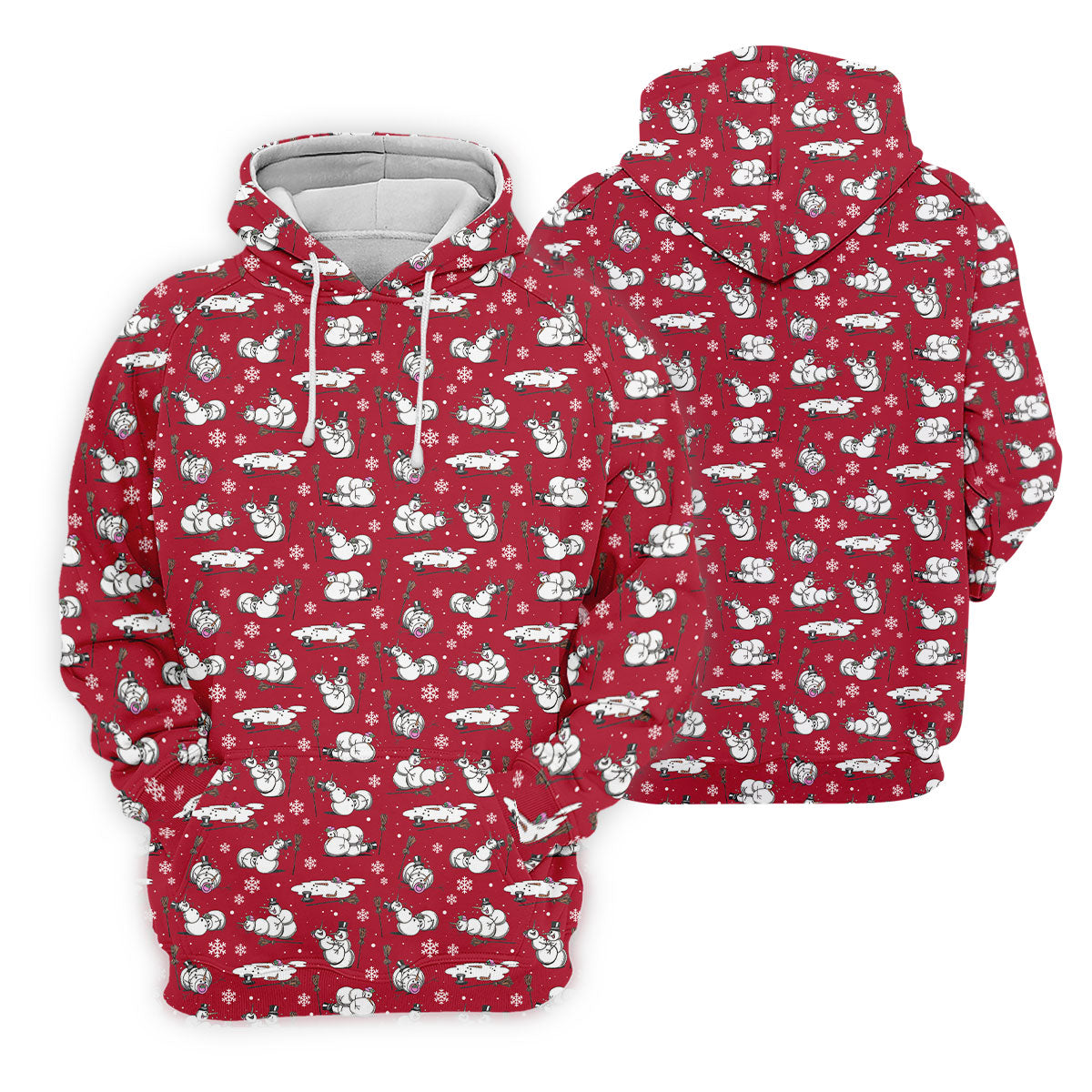 Funny Snowman Naughty Couple Red Golf Shirt, Christmas Golf Shirt, Golf Gift For Him, Polo Shirts For Men