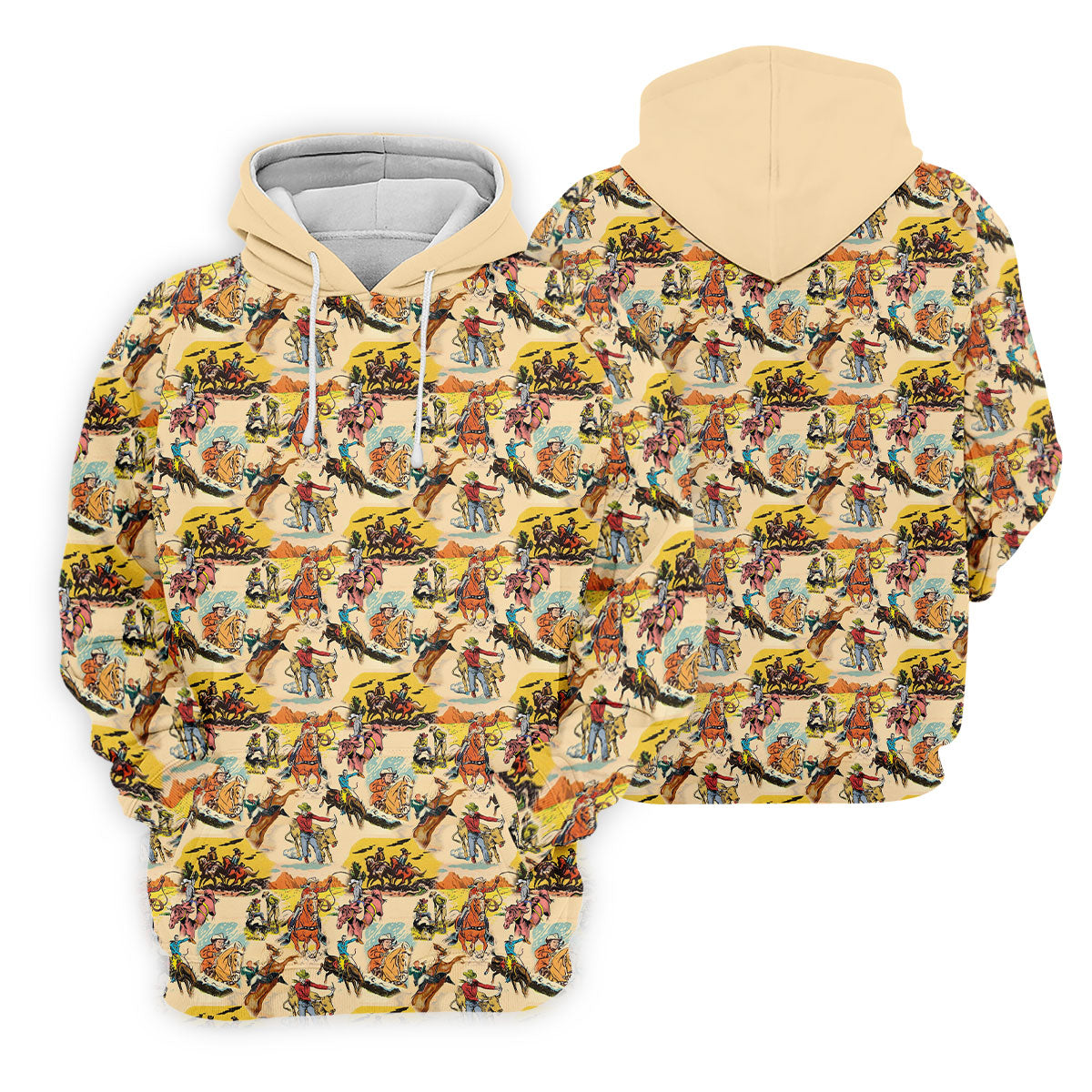 Vintage Cowboy Western Theme Old West Women Golf Top, Ladies Golf Shirts, Golf Shirt For Women